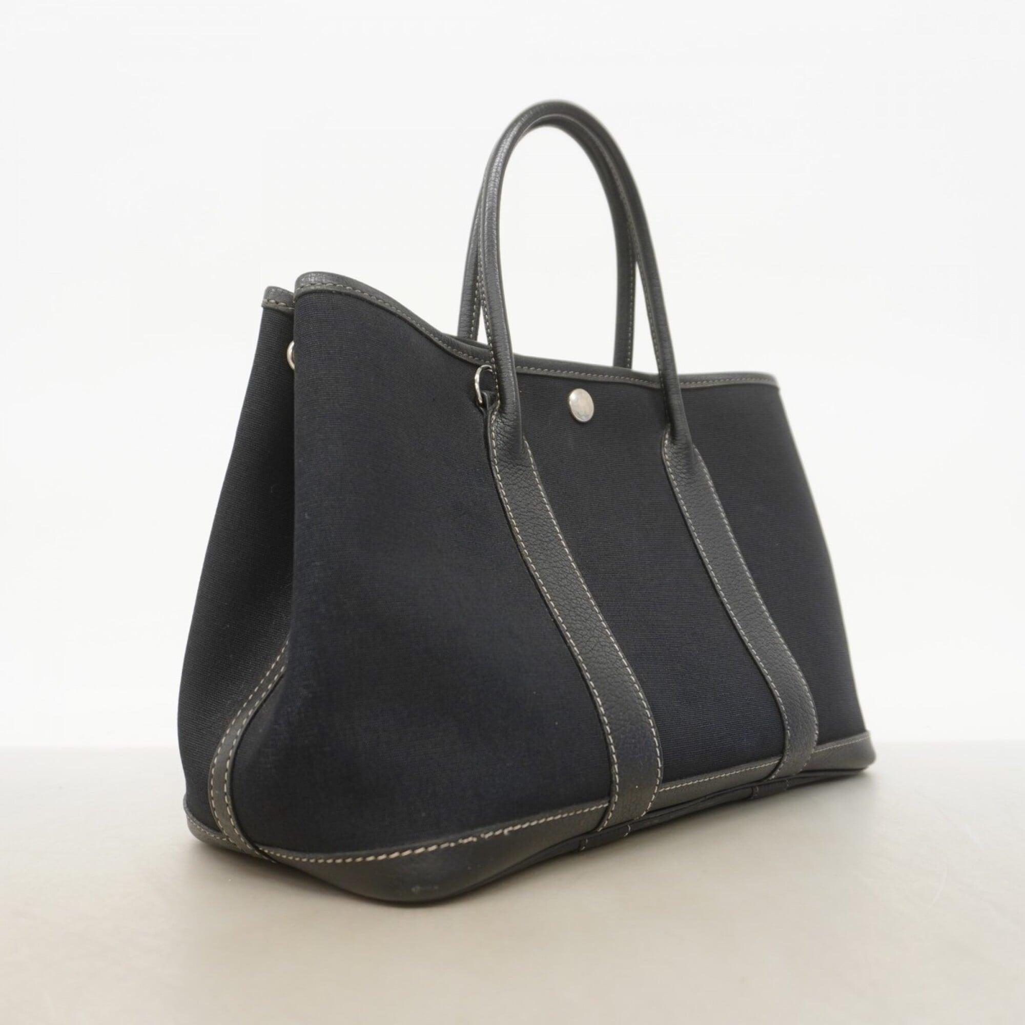 Hermes Black Toile Officier Tote Bag (Pre-Owned)