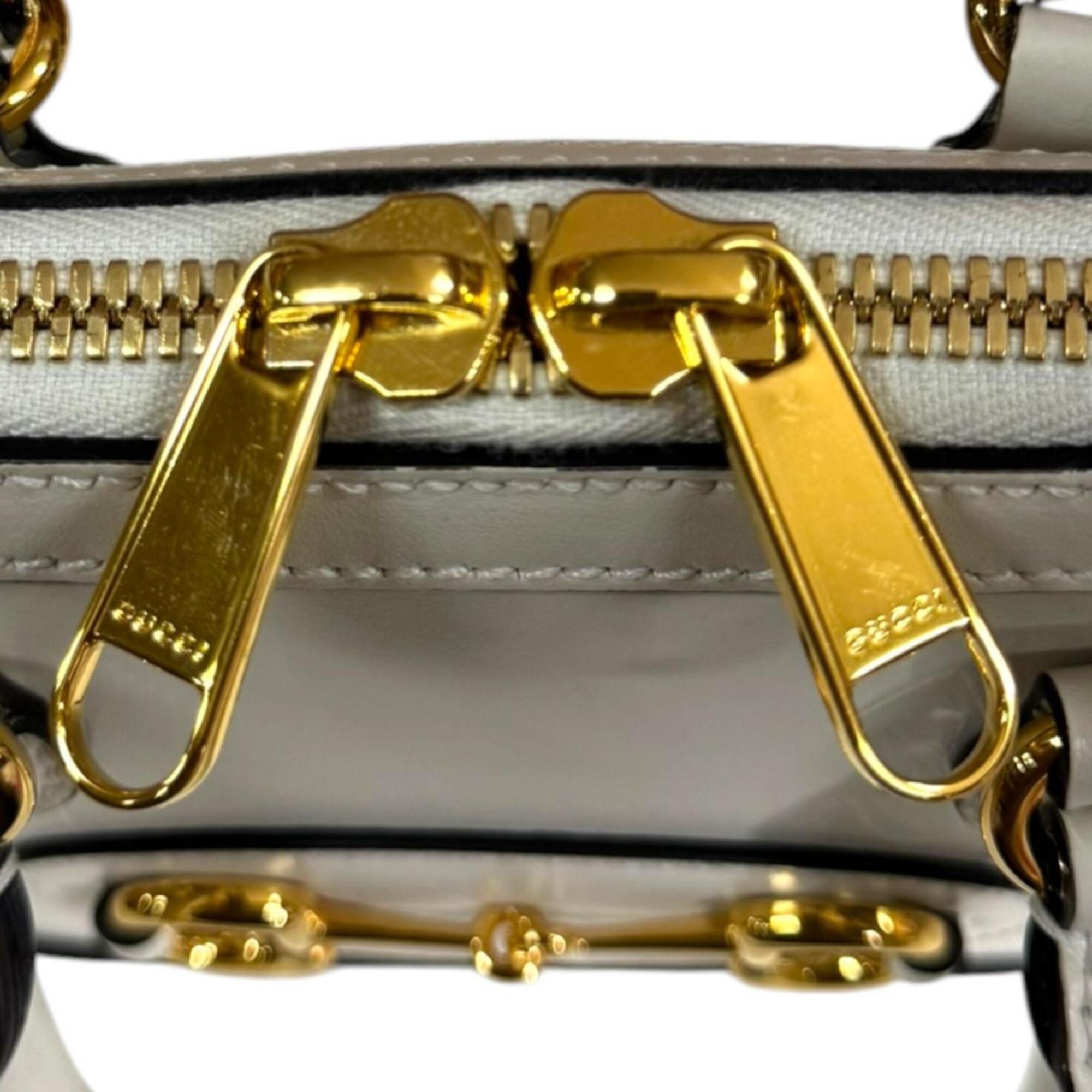 Gucci White Leather Shoulder Bag (Pre-Owned)