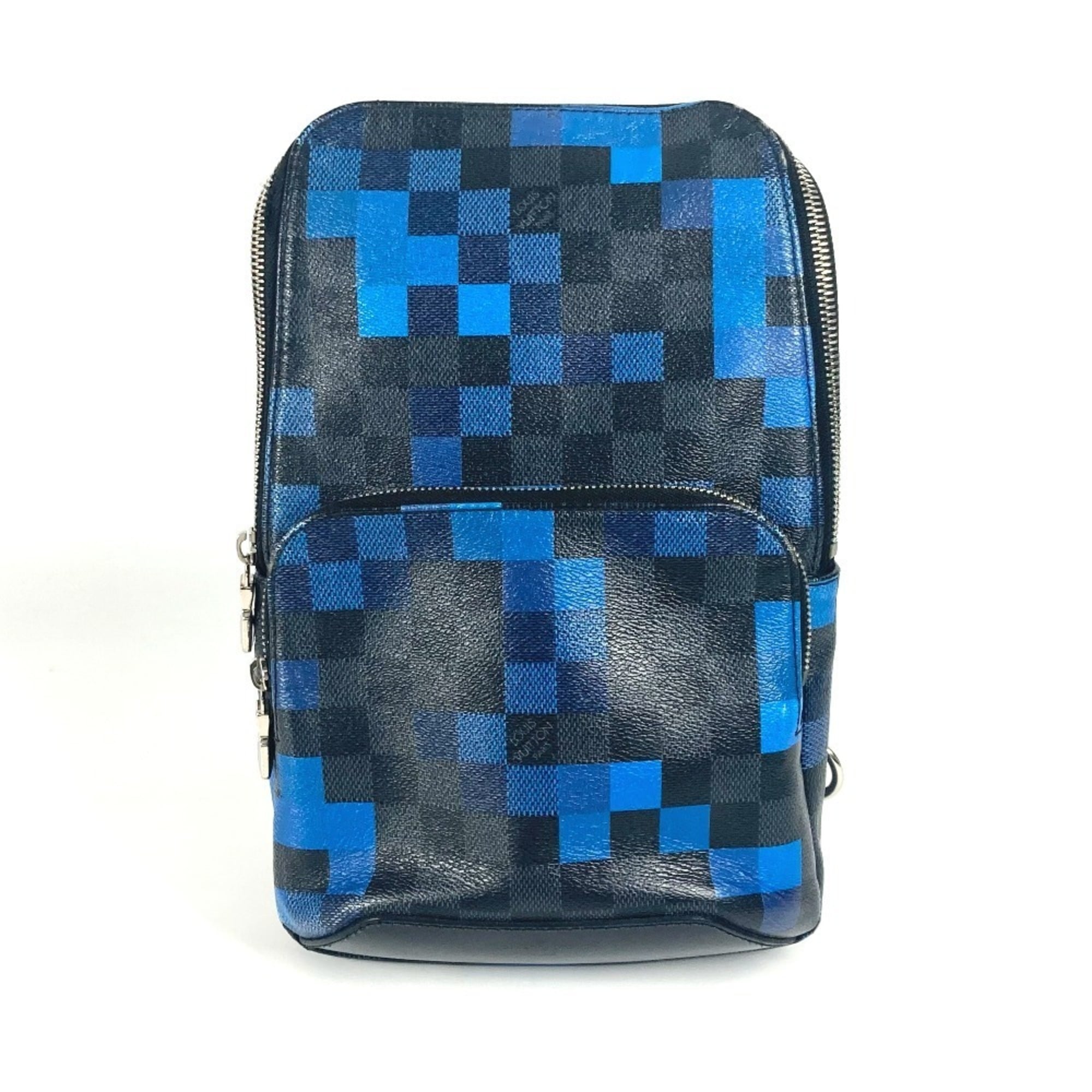 Louis Vuitton Damier Graphite Black Blue Damier Graphite Shoulder Bag Sling Bag (Pre-Owned)