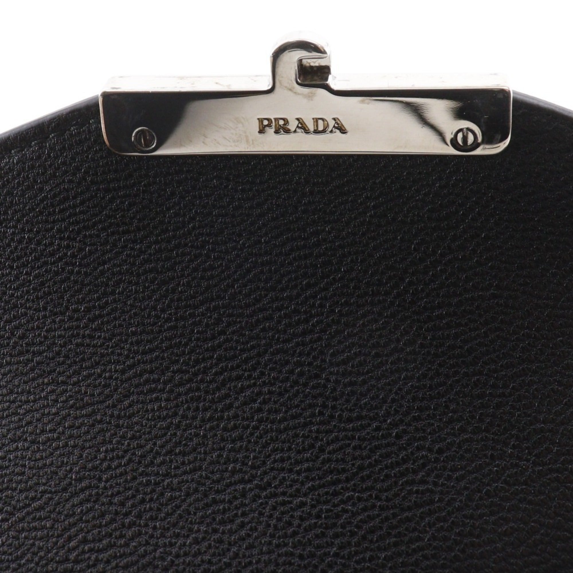 Prada Saffiano Orange Red Color Saffiano Clutch Bag Shoulder Bag (Pre-Owned)