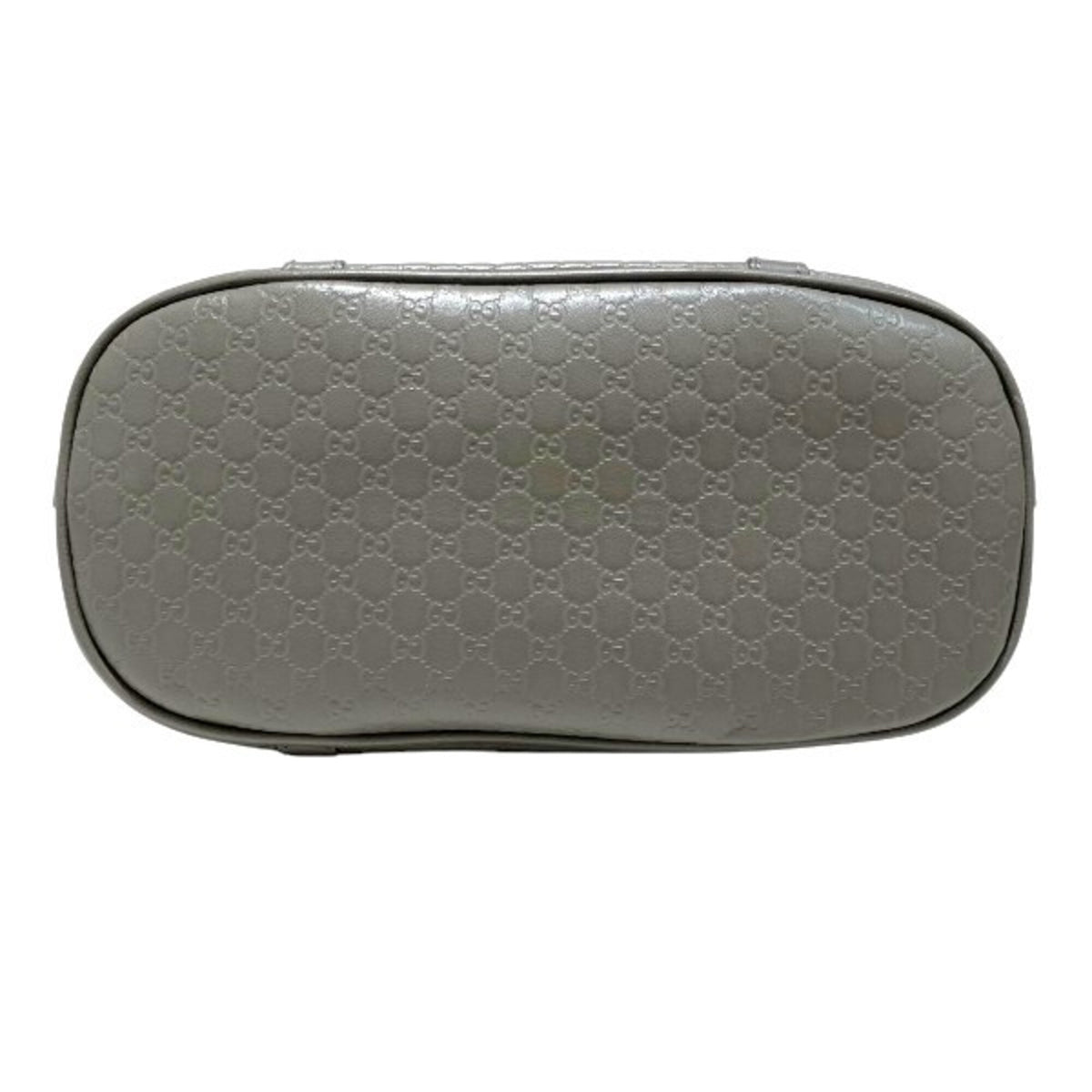 Gucci Gray Leather Handbag Shoulder Bag (Pre-Owned)