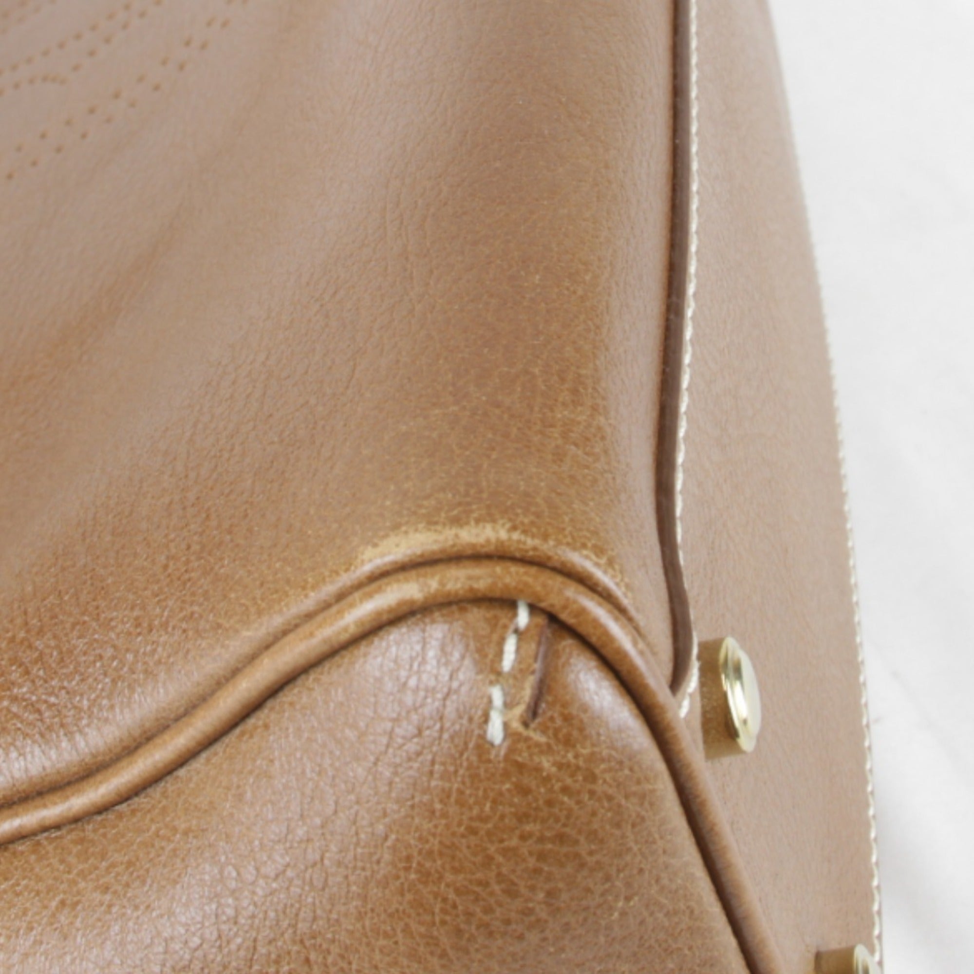 Cartier Marcello Camel Leather Handbag (Pre-Owned)