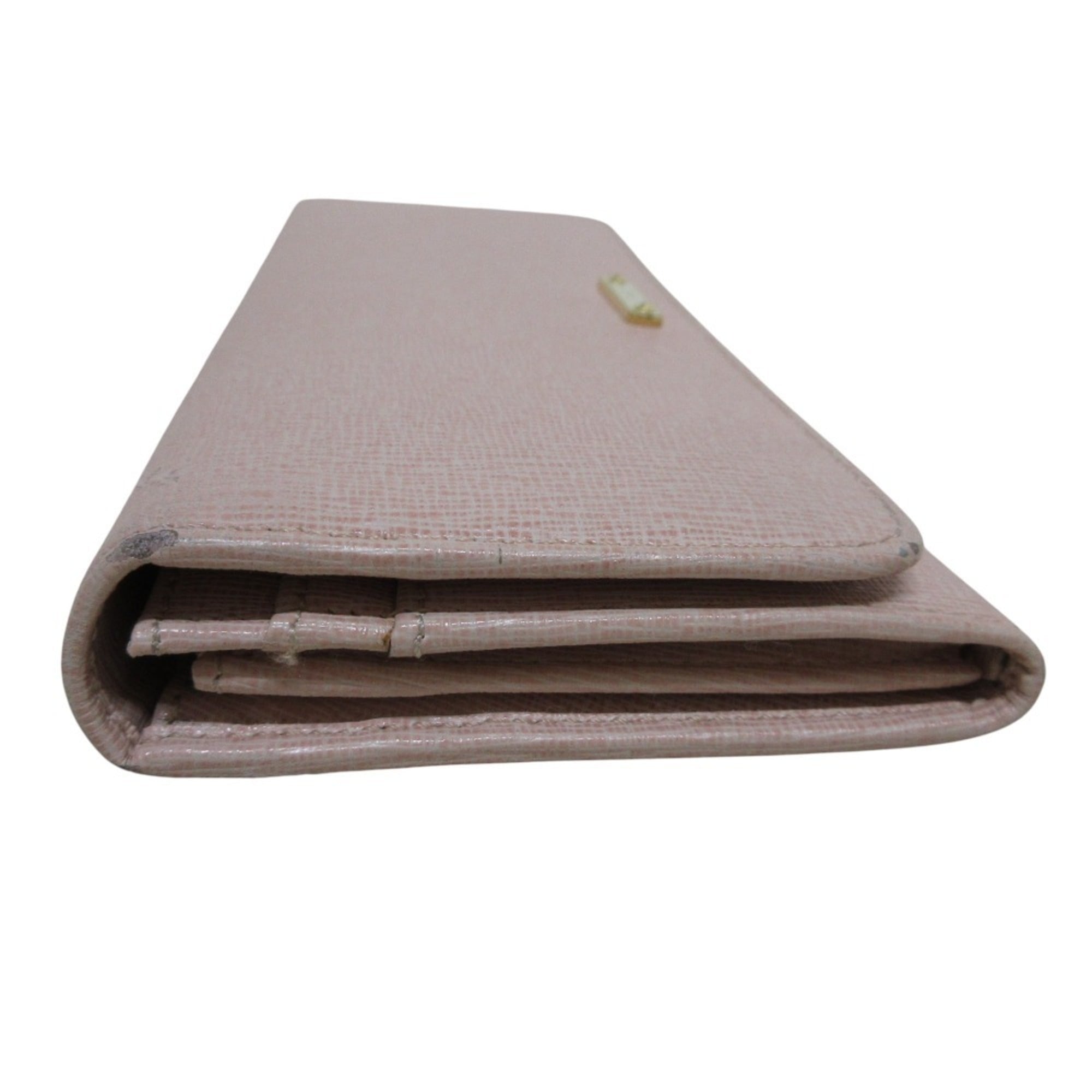Fendi Pink Leather Long Wallet (Bi-Fold) (Pre-Owned)