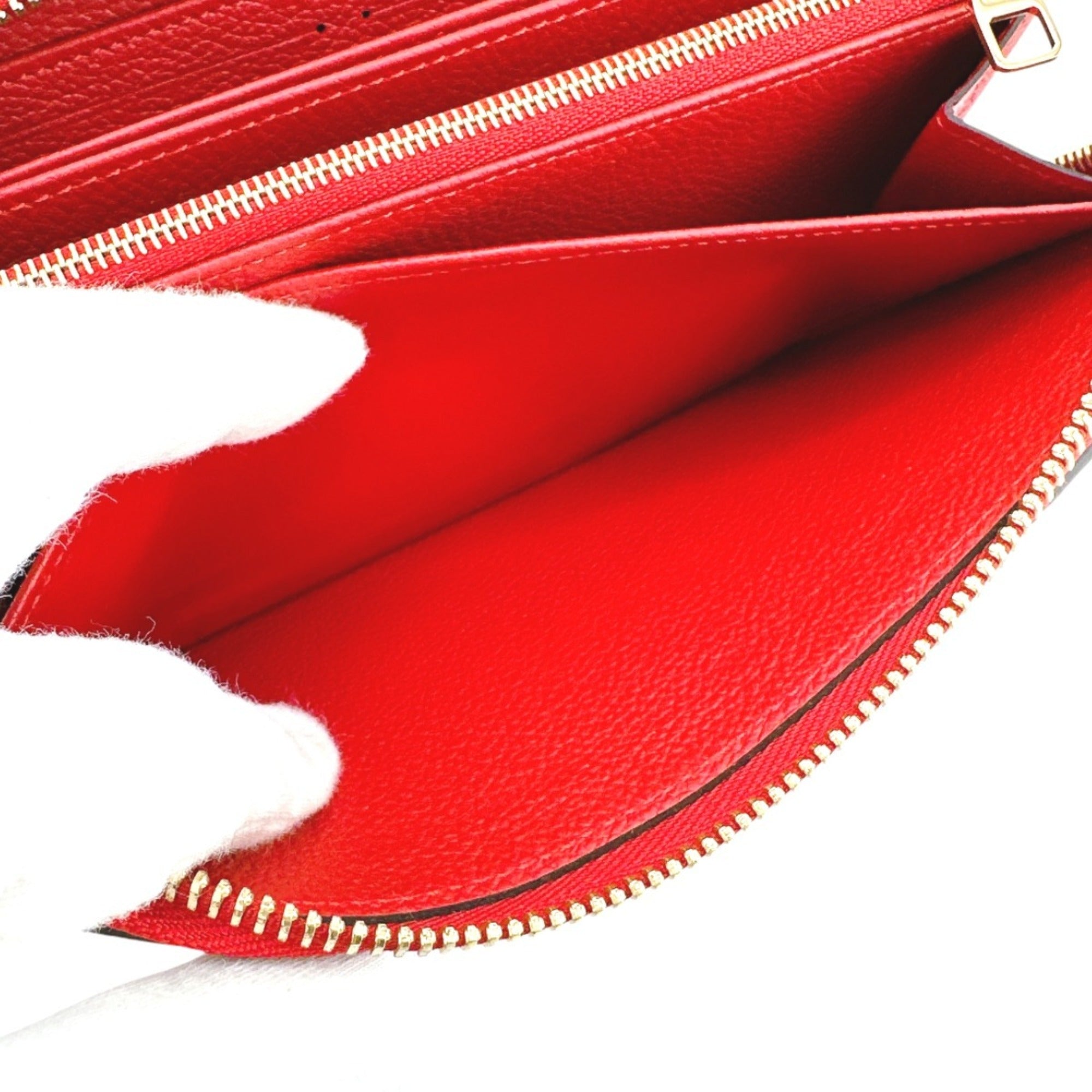 Louis Vuitton Red Color Monogram Empreinte Long Wallet (Bi-Fold) (Pre-Owned)