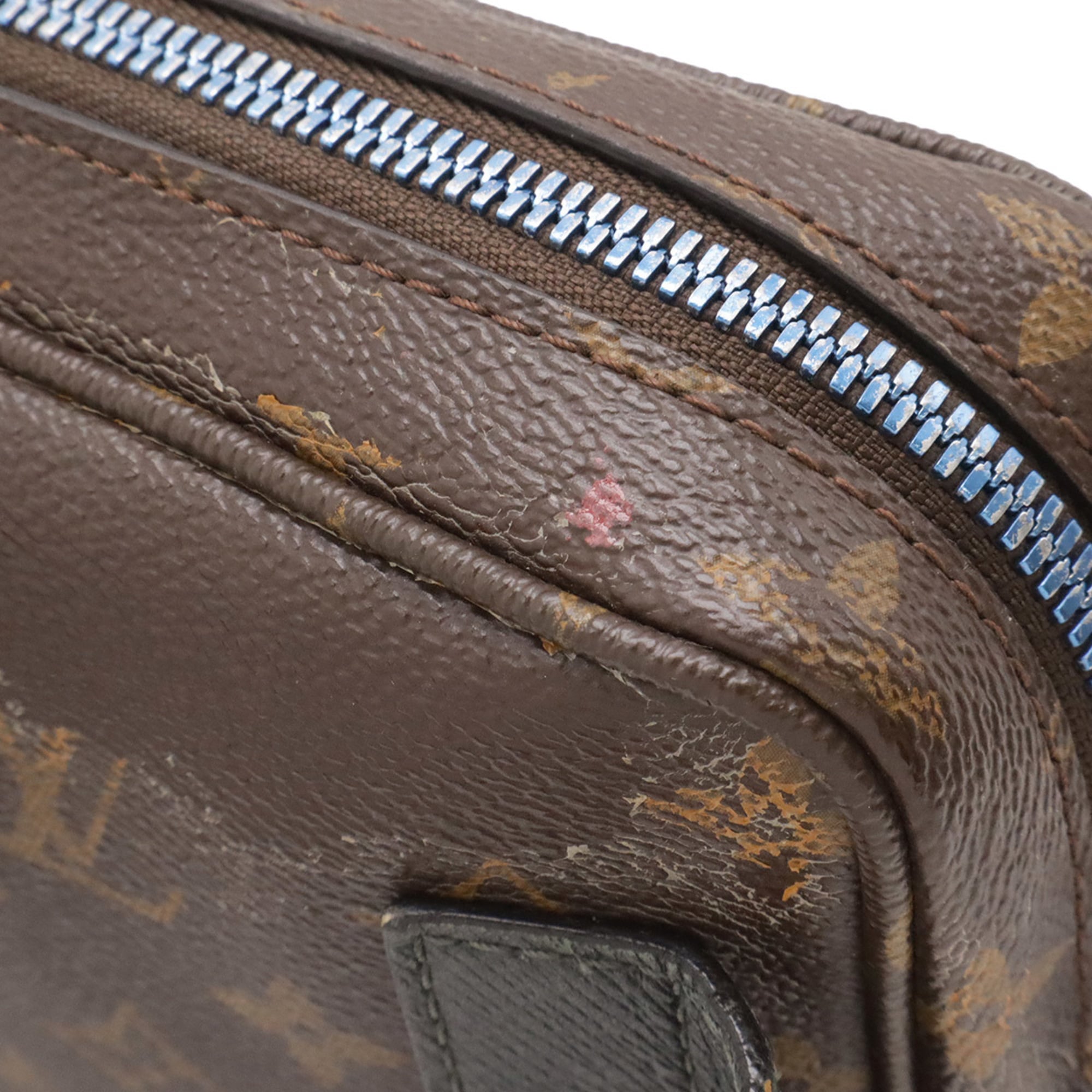 Louis Vuitton Blue Brown Monogram Canvas Fanny Pack Shoulder Bag Sling Bag (Pre-Owned)