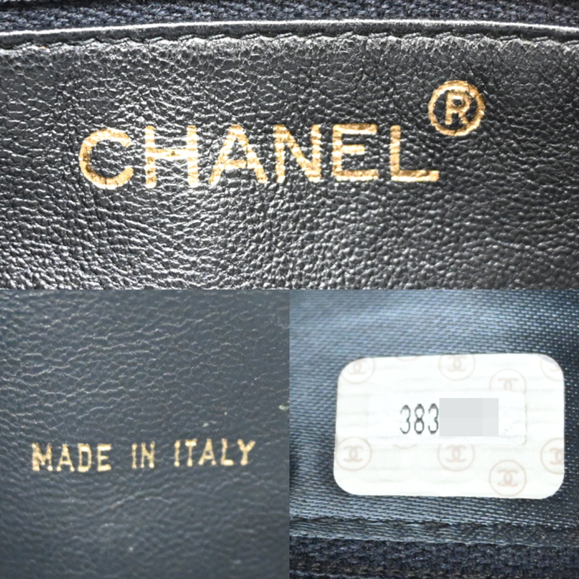Chanel Black Grained Calfskin Shoulder Bag (Pre-Owned)