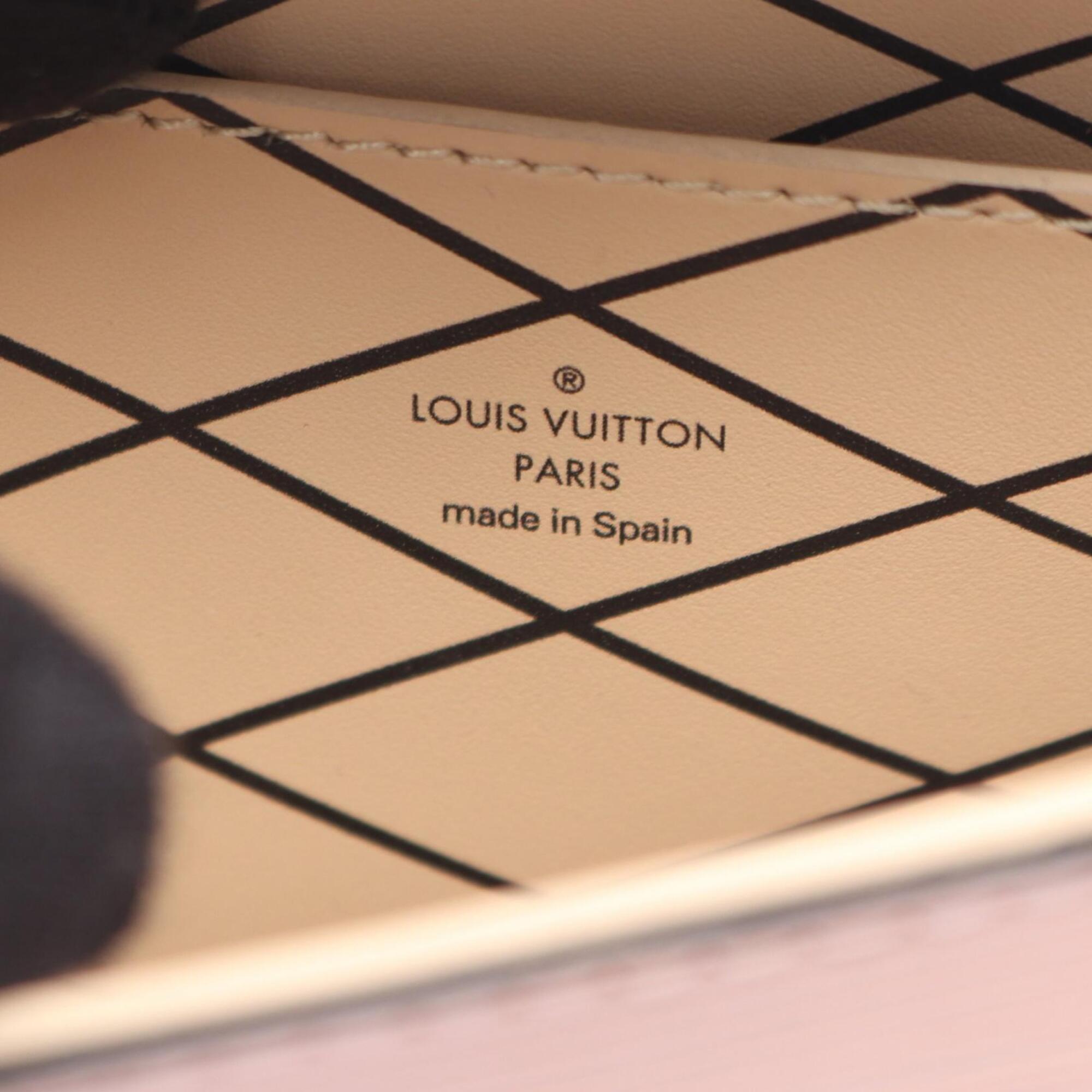 Louis Vuitton Black Brown Leather Handbag Pochette Shoulder Bag (Pre-Owned)