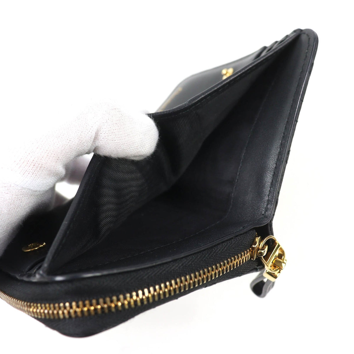 Christian Dior Black Leather Wallet (Bi-Fold) (Pre-Owned)
