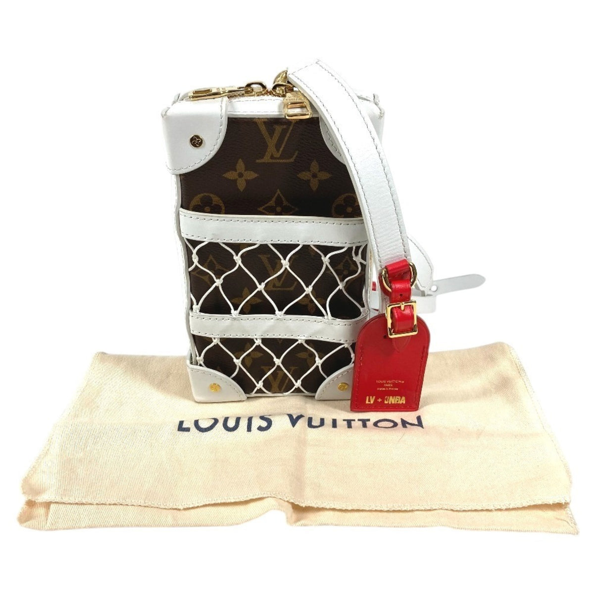 Louis Vuitton Brown Monogram White Monogram Leather Pochette Shoulder Bag (Pre-Owned)