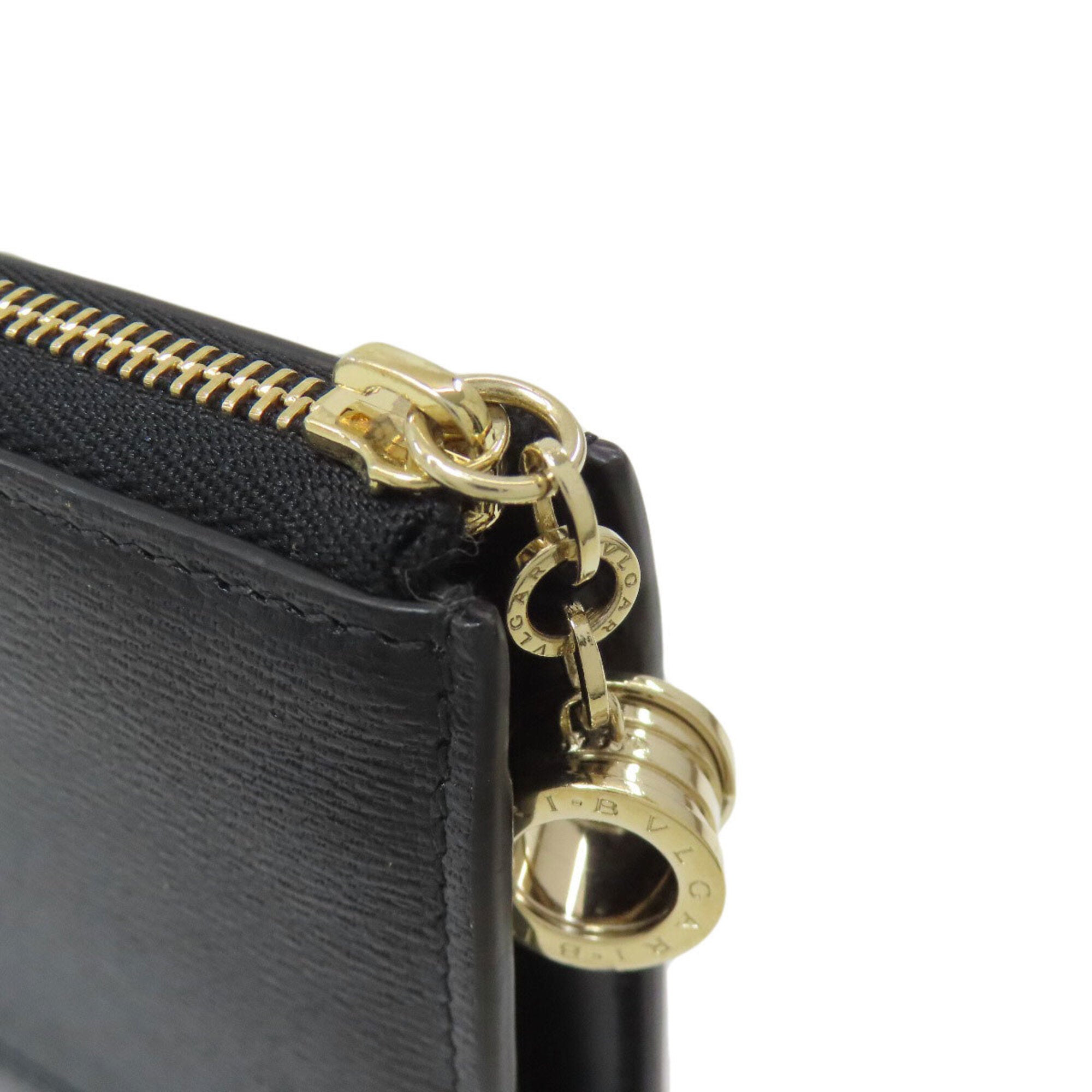 Bvlgari Black Leather Long Wallet (Bi-Fold) (Pre-Owned)