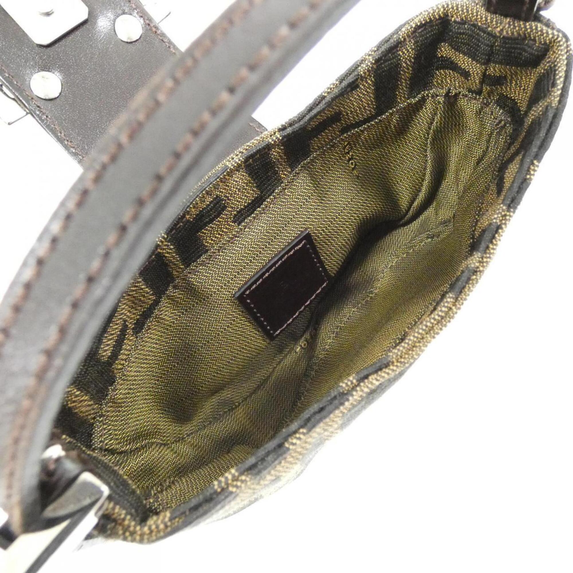 Fendi Silver Canvas Handbag (Pre-Owned)