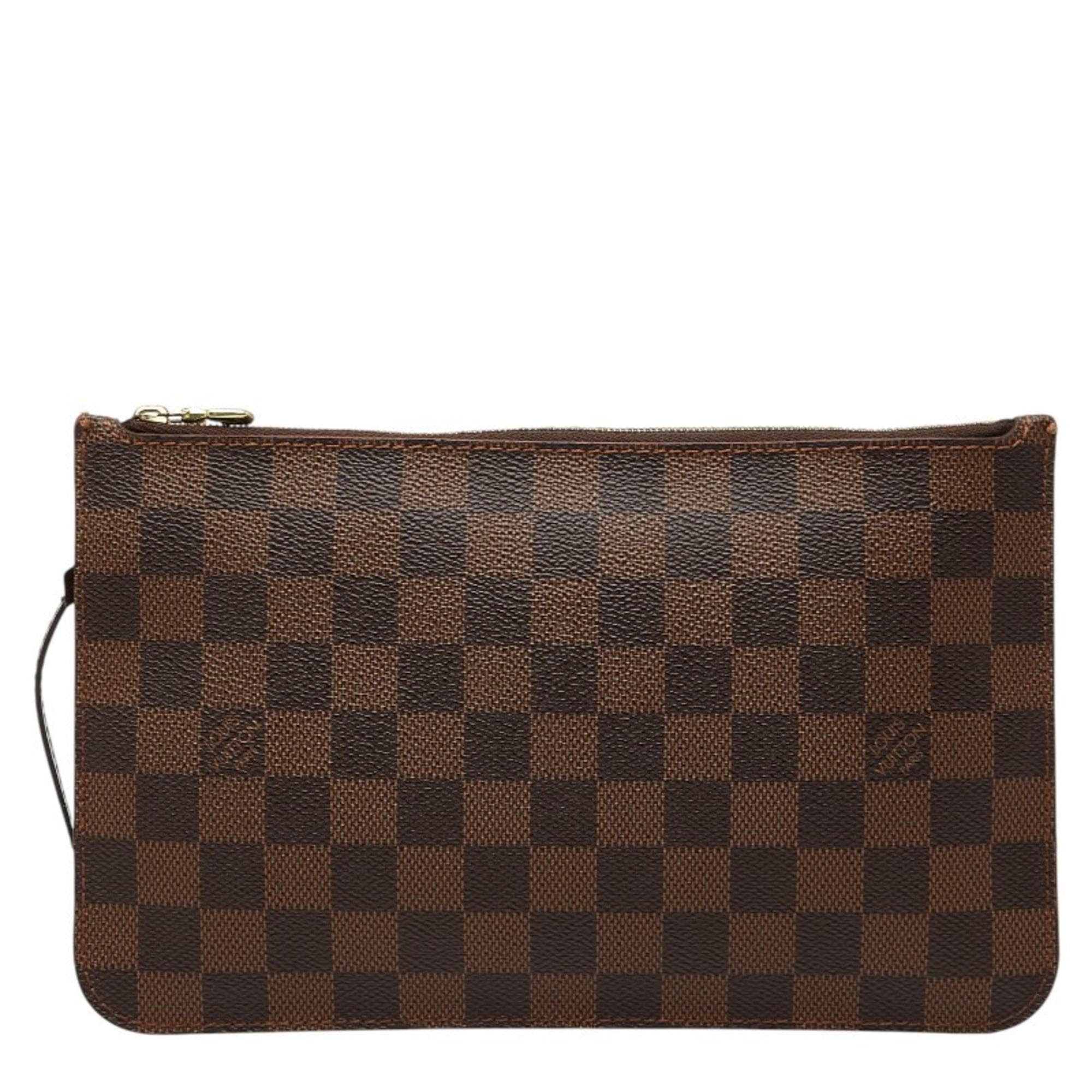 Louis Vuitton Damier Brown Pvc Leather Handbag Pouch (Pre-Owned)