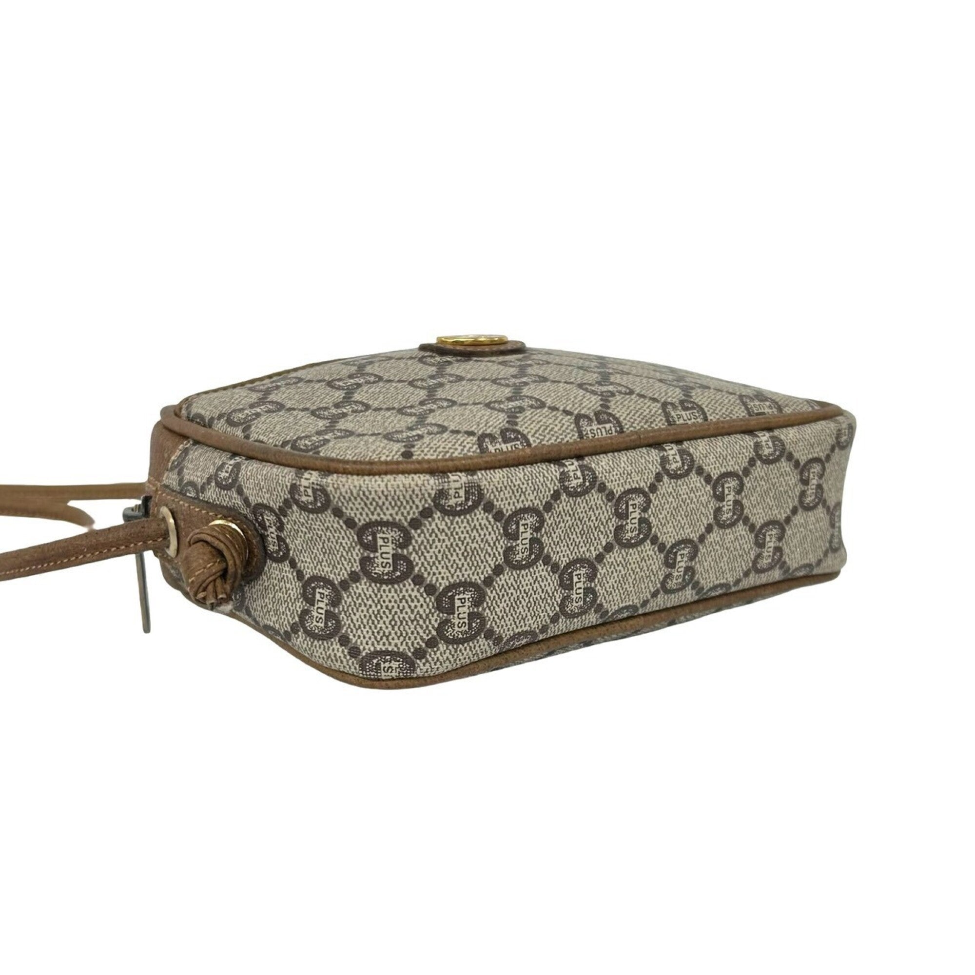 Gucci Brown Leather Pvc Pochette Shoulder Bag (Pre-Owned)