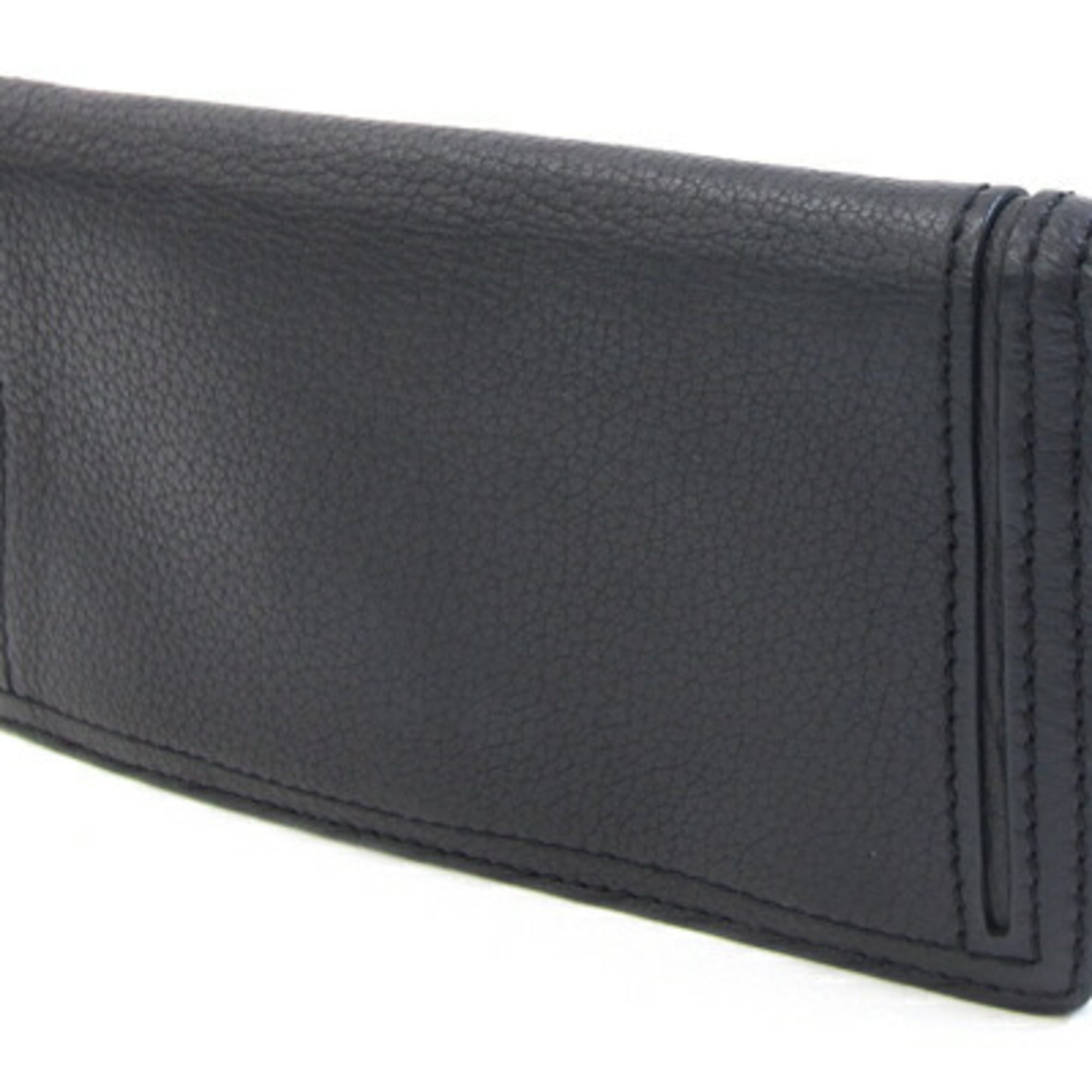 Celine Black Leather Long Wallet (Bi-Fold) (Pre-Owned)