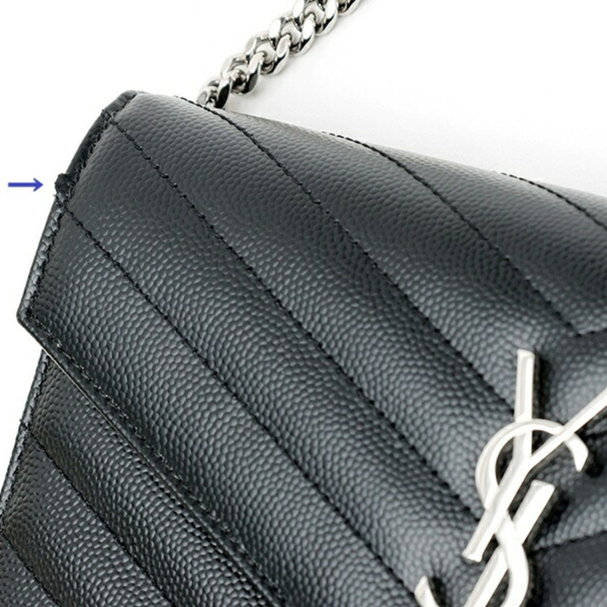 Saint Laurent Black Leather Shoulder Bag (Pre-Owned)