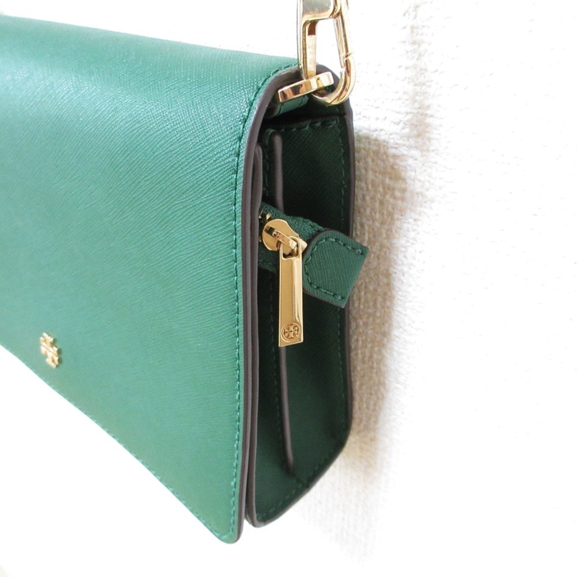 Tory Burch Green Pochette Shoulder Bag (Pre-Owned)