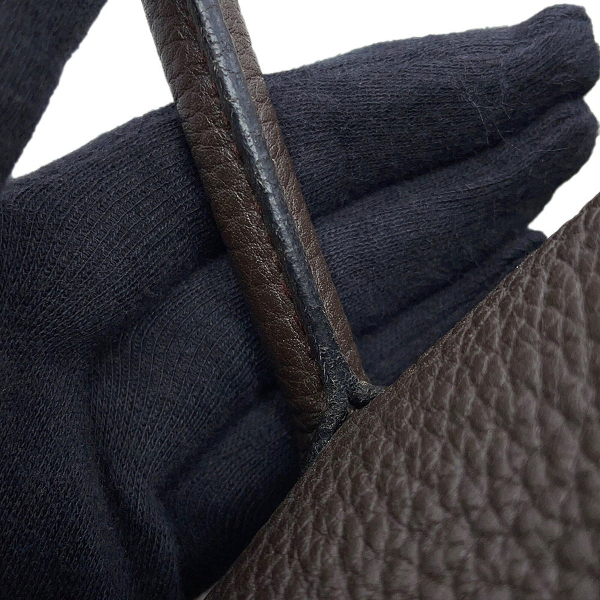 Hermes Ebene Negonda Leather Handbag Tote Bag (Pre-Owned)