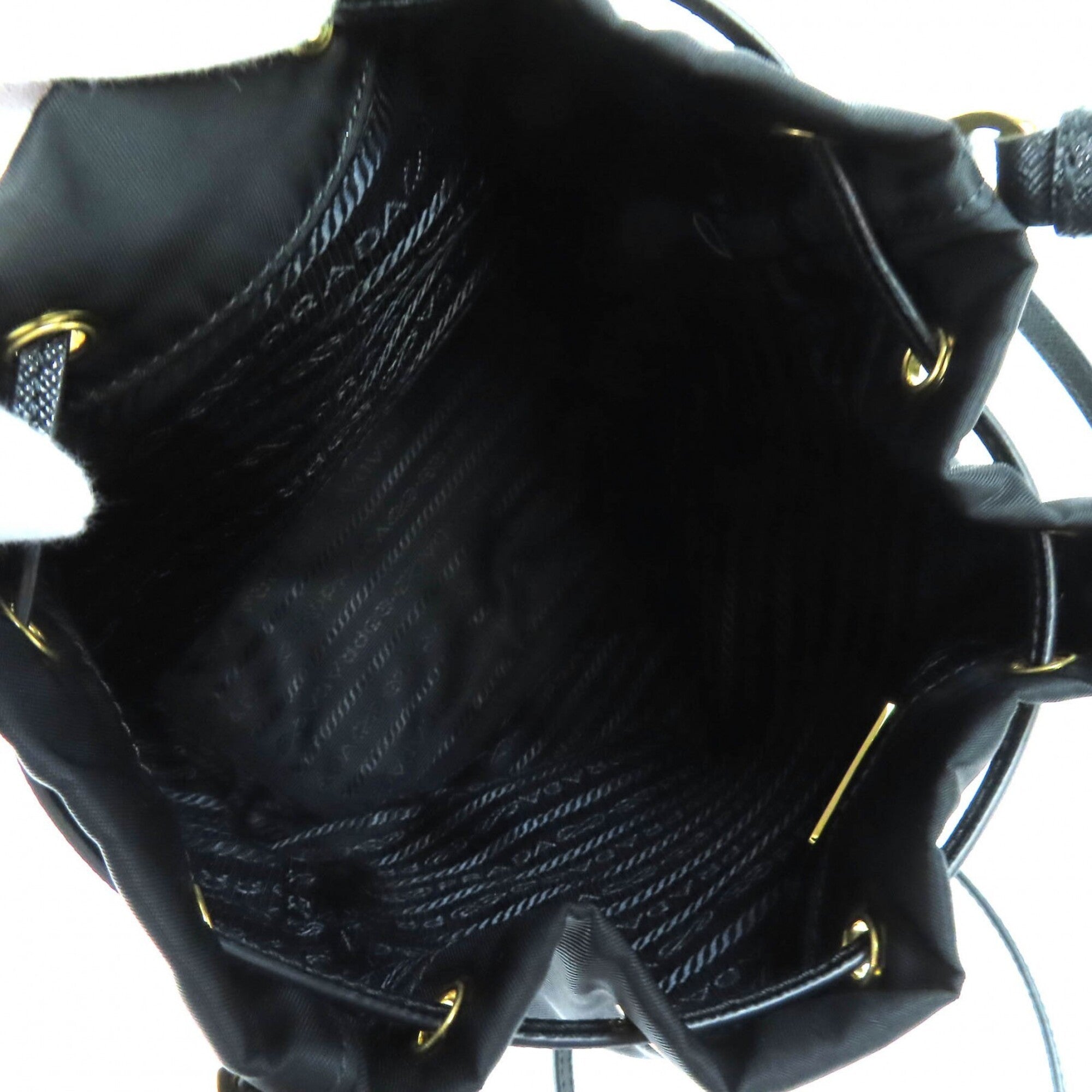 Prada Black Nylon Leather Shoulder Bag (Pre-Owned)