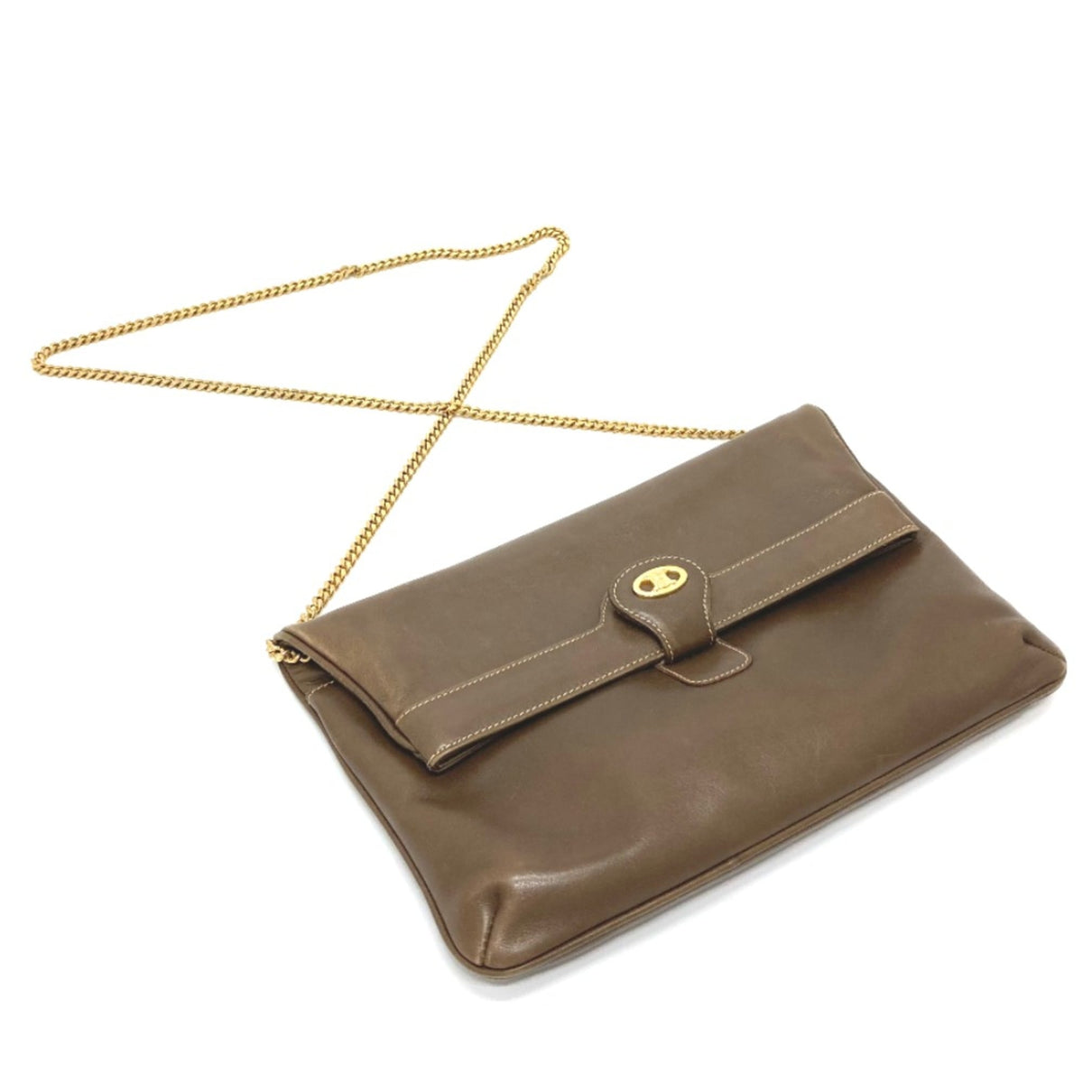 Celine Brown Leather Shoulder Bag (Pre-Owned)