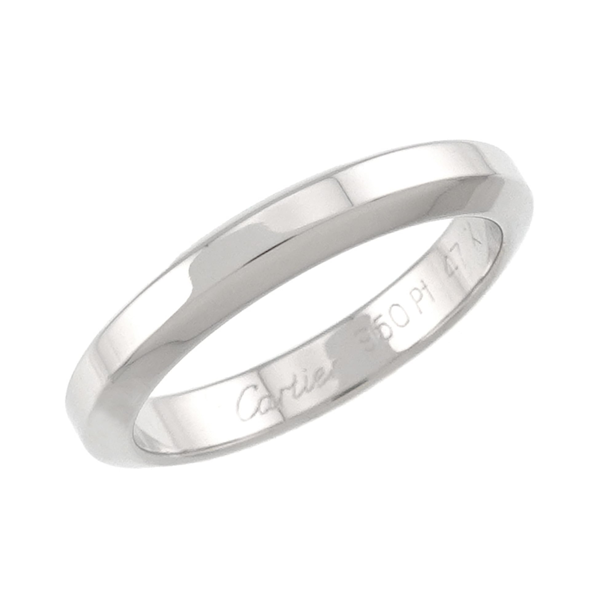 Cartier Platinum Platinum 950 Band Ring (Pre-Owned)