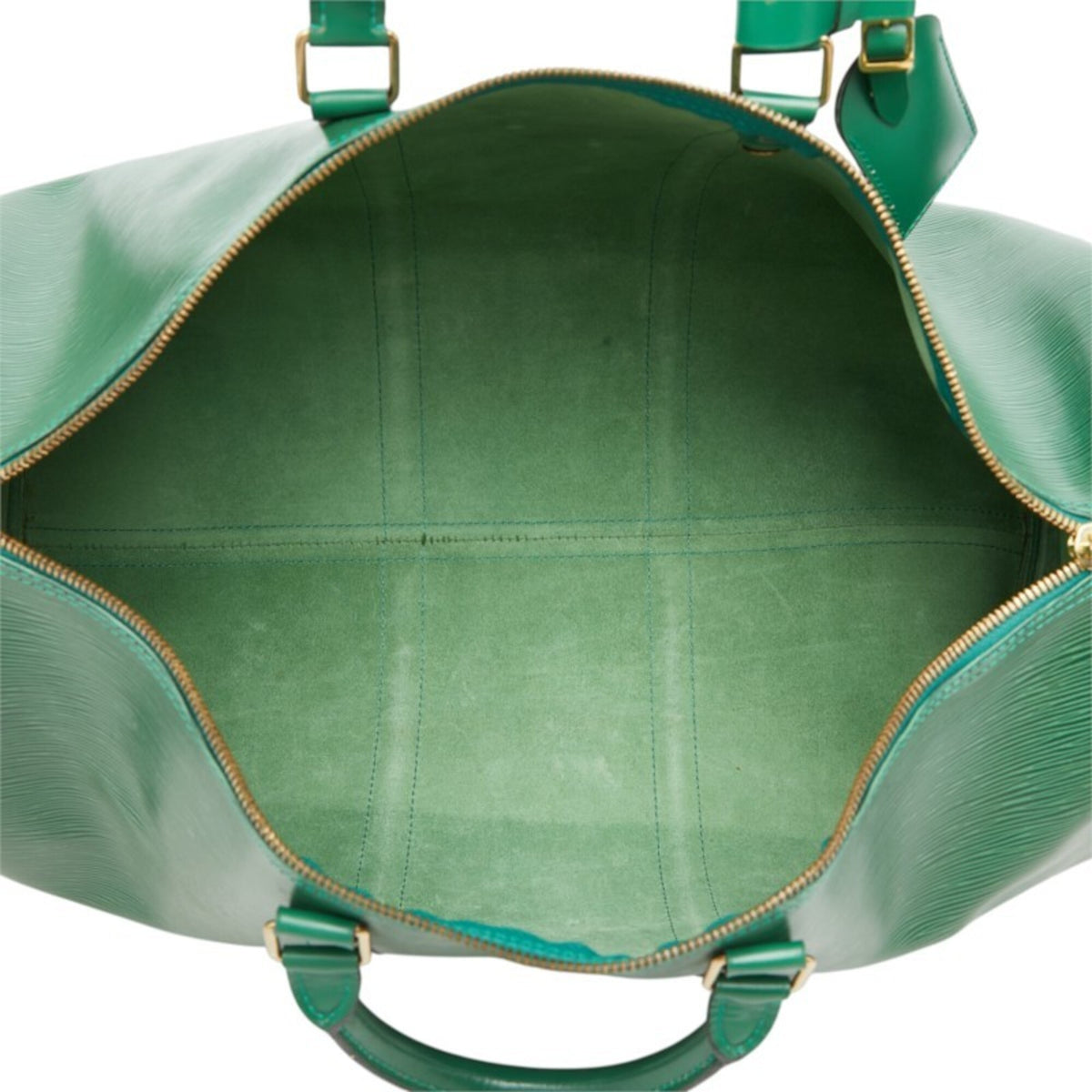 Louis Vuitton Borneo Green Leather Boston Bag (Pre-Owned)