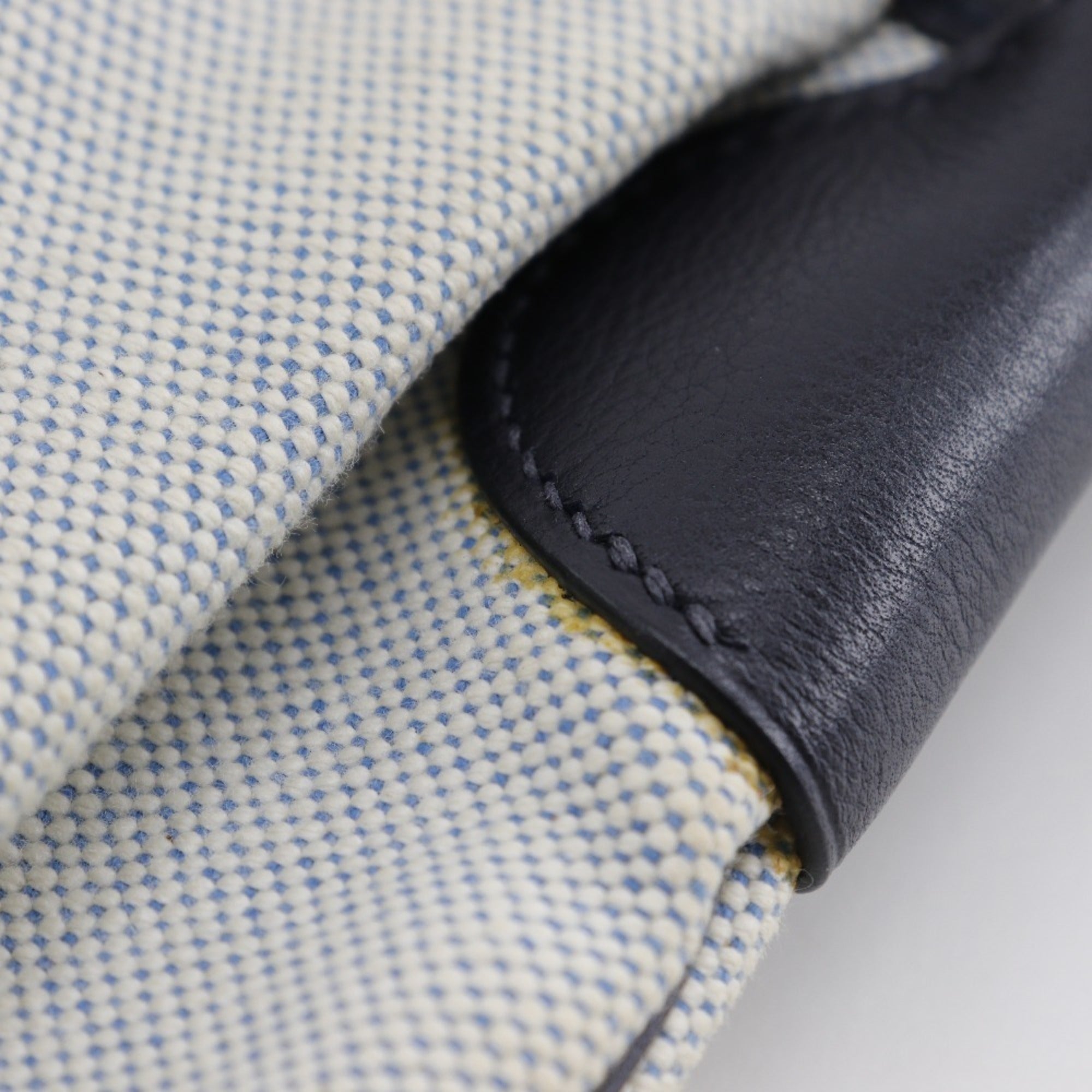Hermes Gray Navy Toile H Shoulder Bag (Pre-Owned)