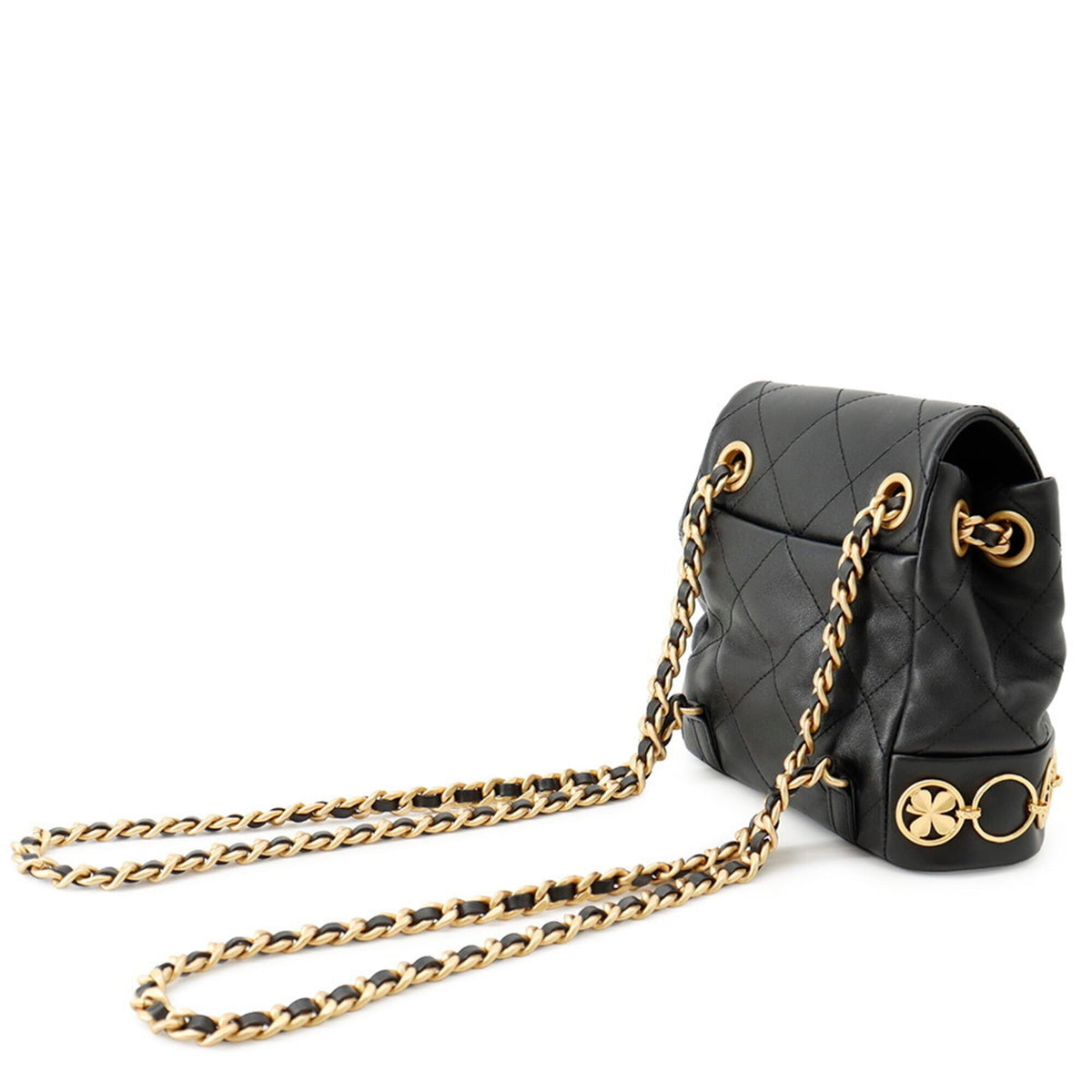 Chanel Black Leather Backpack Handbag (Pre-Owned)