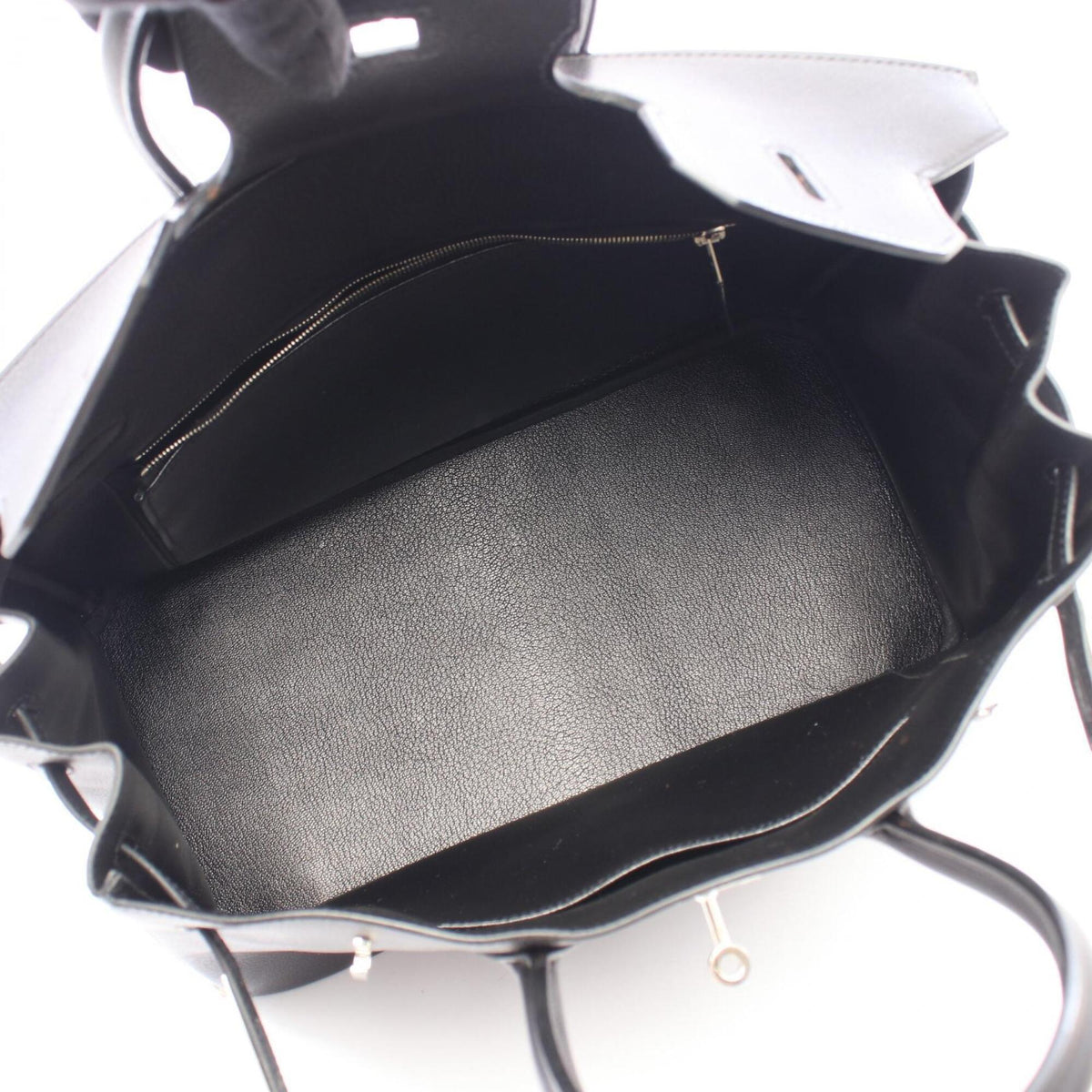 Hermes Black Evercalf Leather Handbag (Pre-Owned)