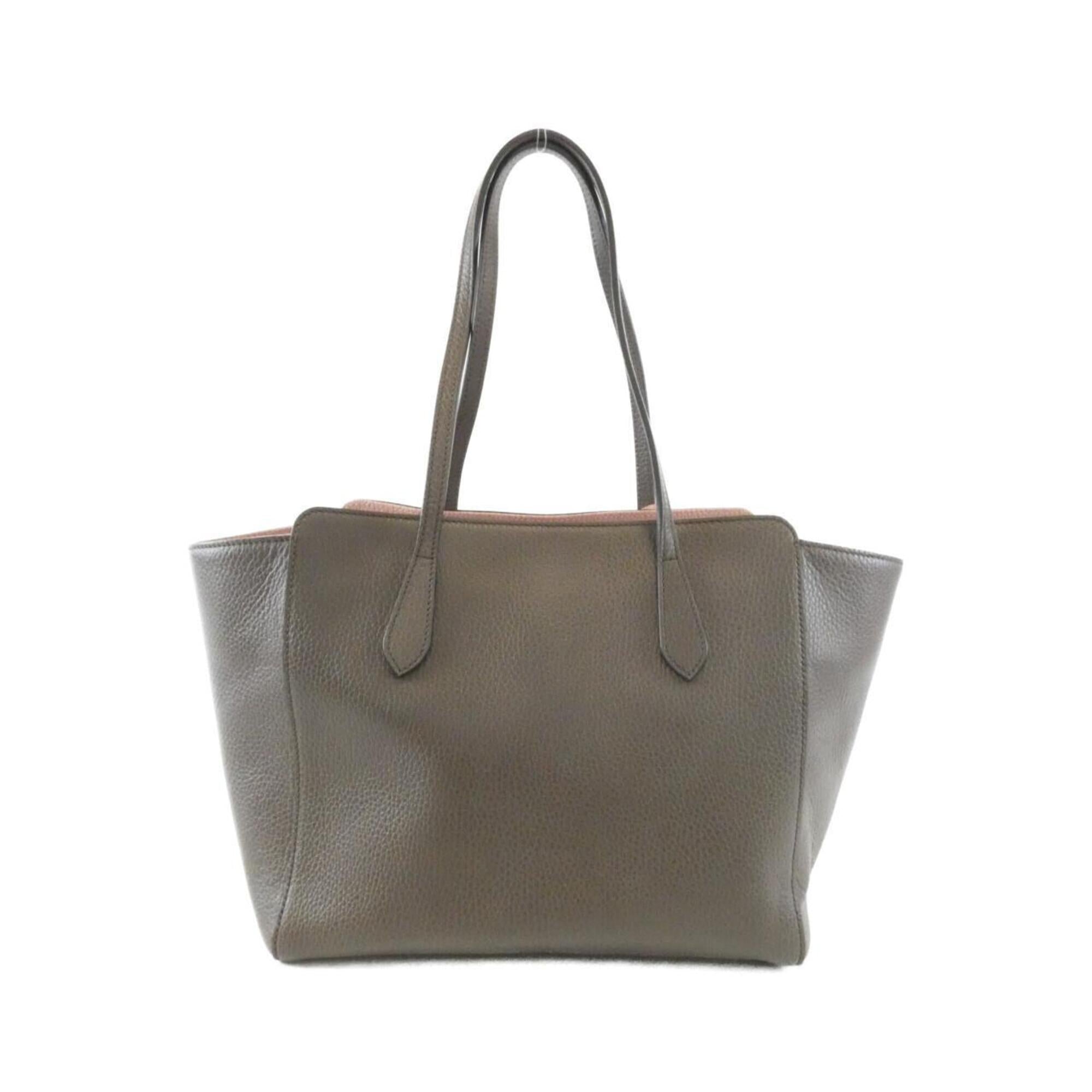 Gucci Gray Pink Leather Handbag (Pre-Owned)