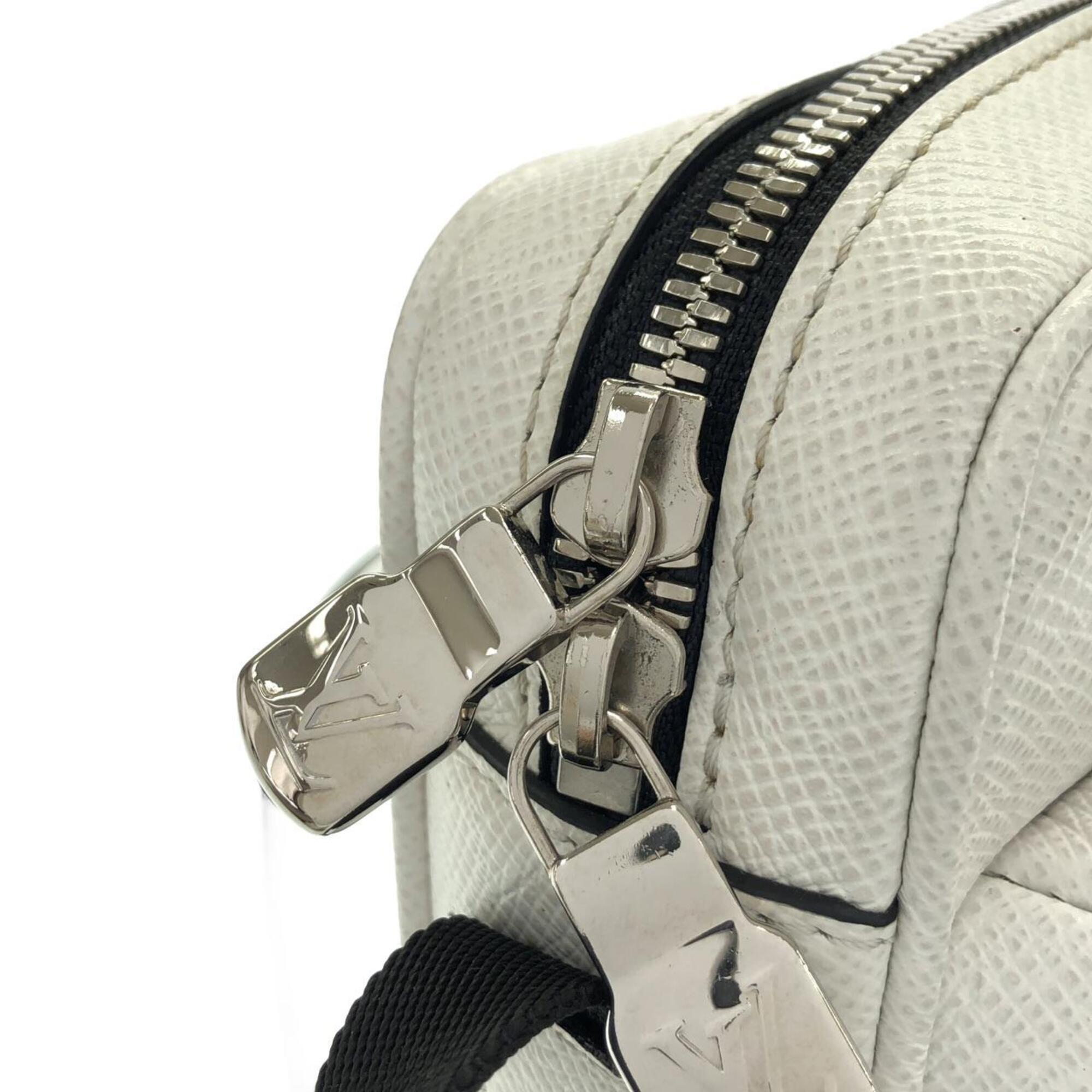 Louis Vuitton White Coated Canvas Leather Shoulder Bag (Pre-Owned)