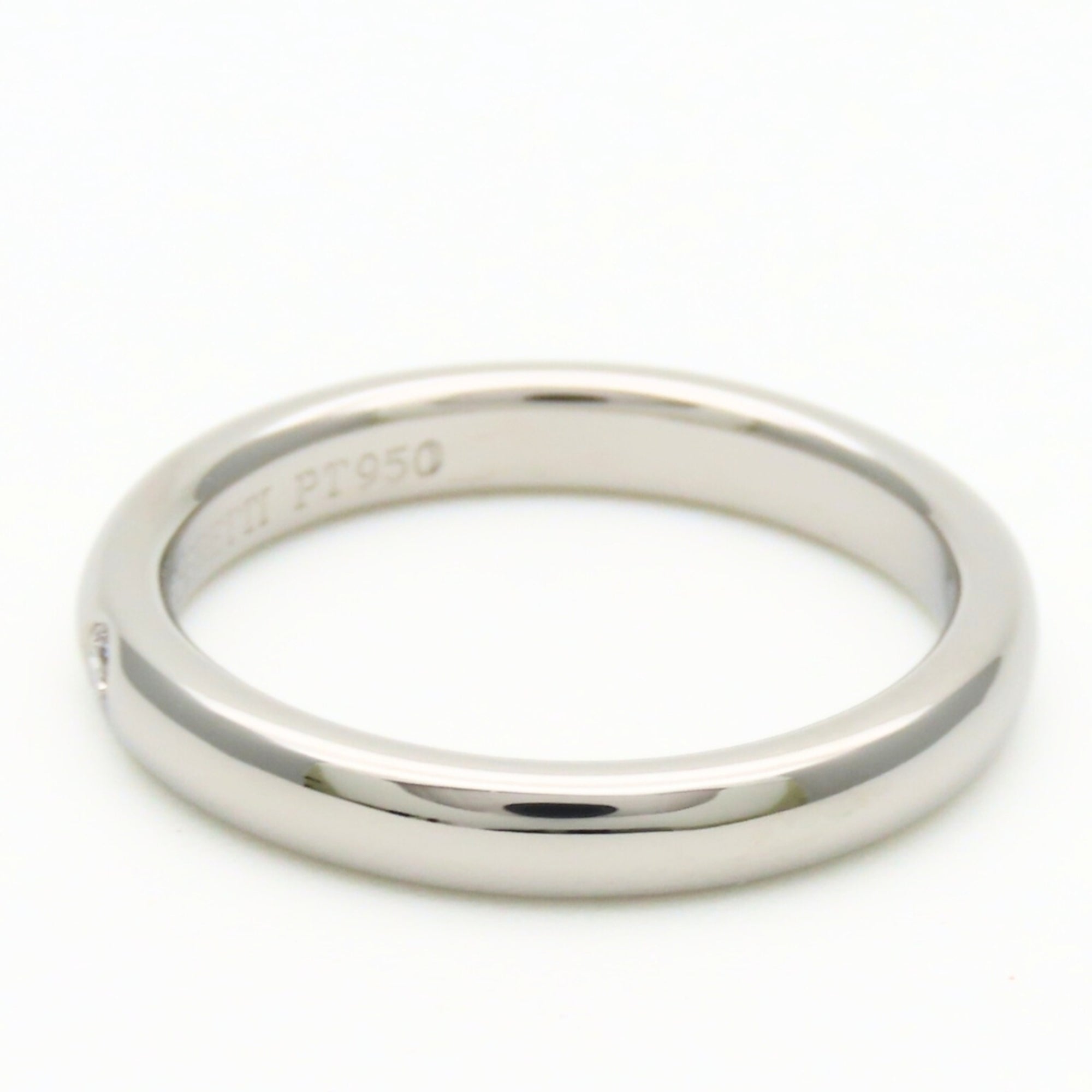 Tiffany Platinum Platinum 950 Band Ring (Pre-Owned)