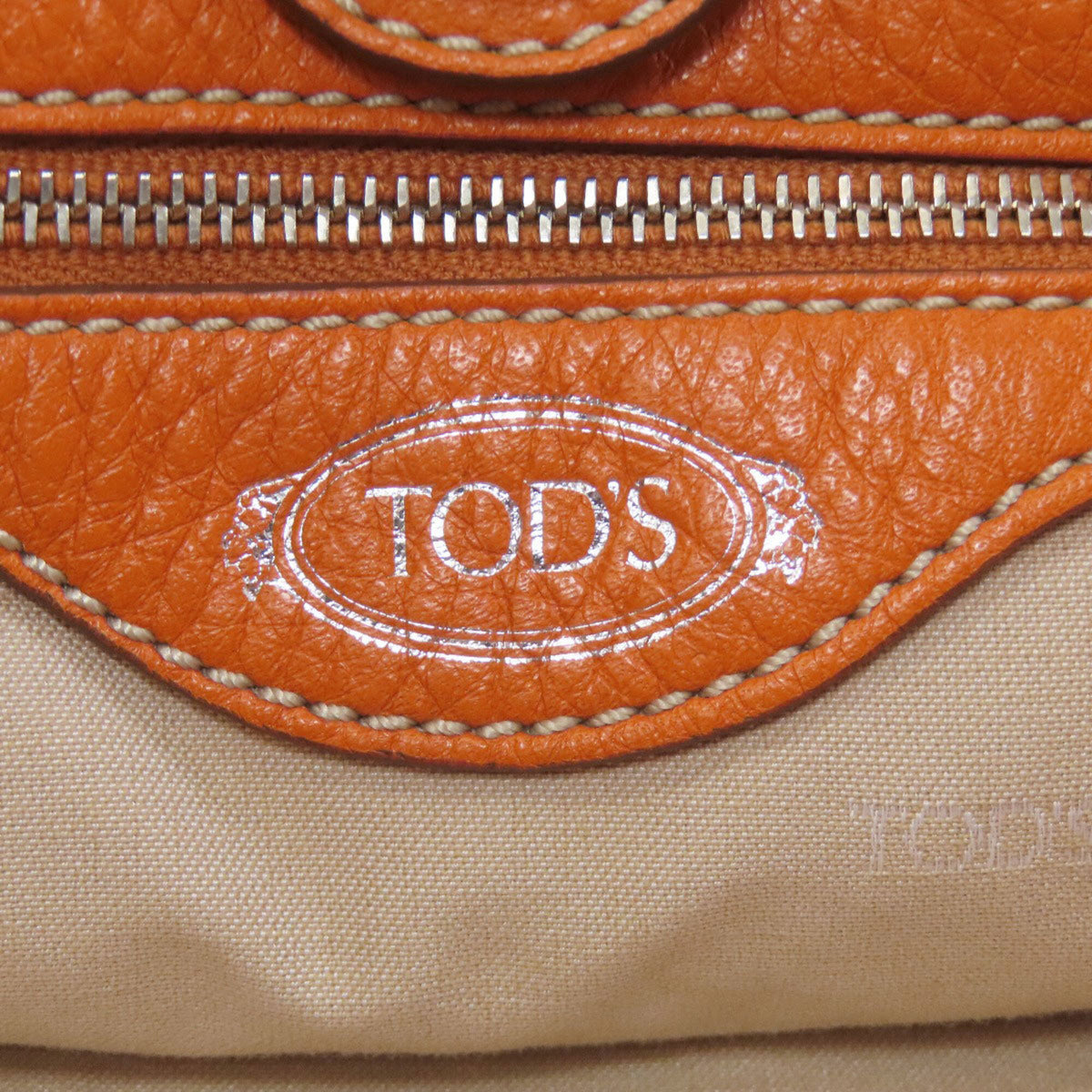 Tod's Orange Leather Tote Bag (Pre-Owned)