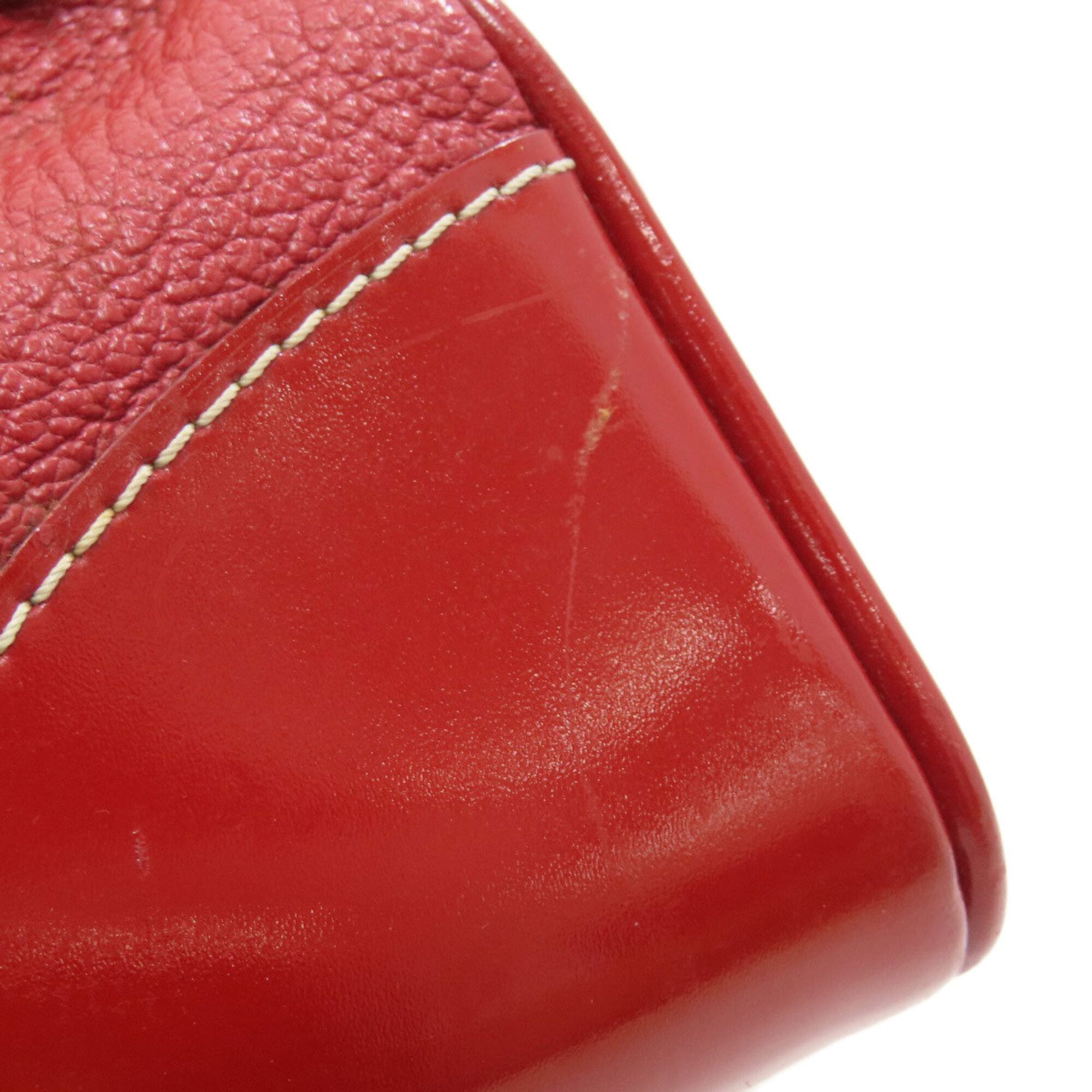 Louis Vuitton Red Color Suhali Leather Tote Bag (Pre-Owned)