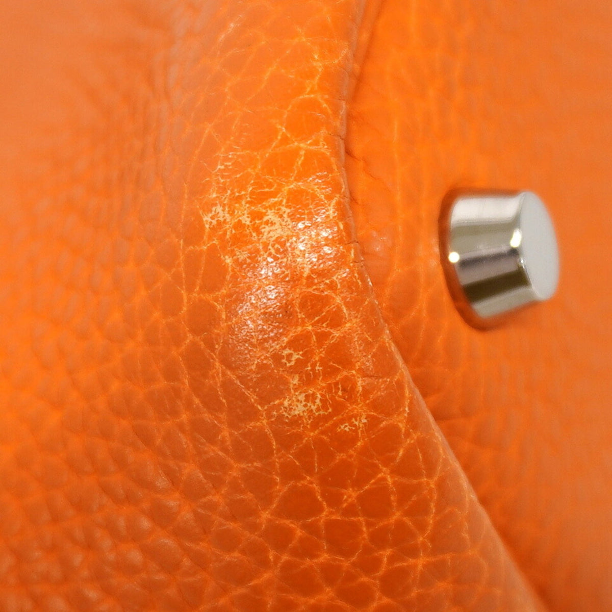 Hermes Orange Taurillon Clemence Leather Handbag (Pre-Owned)