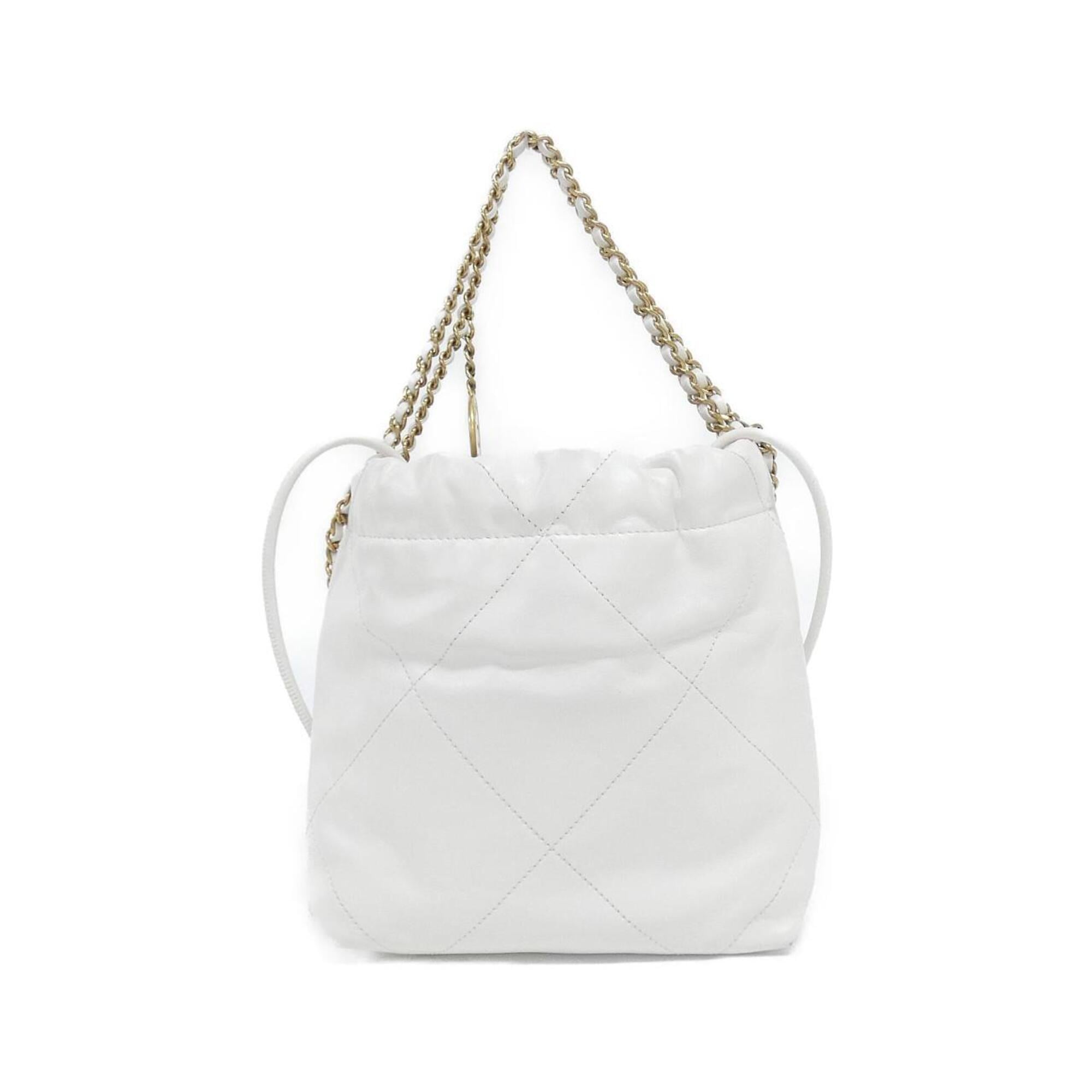 Chanel White Leather Handbag (Pre-Owned)