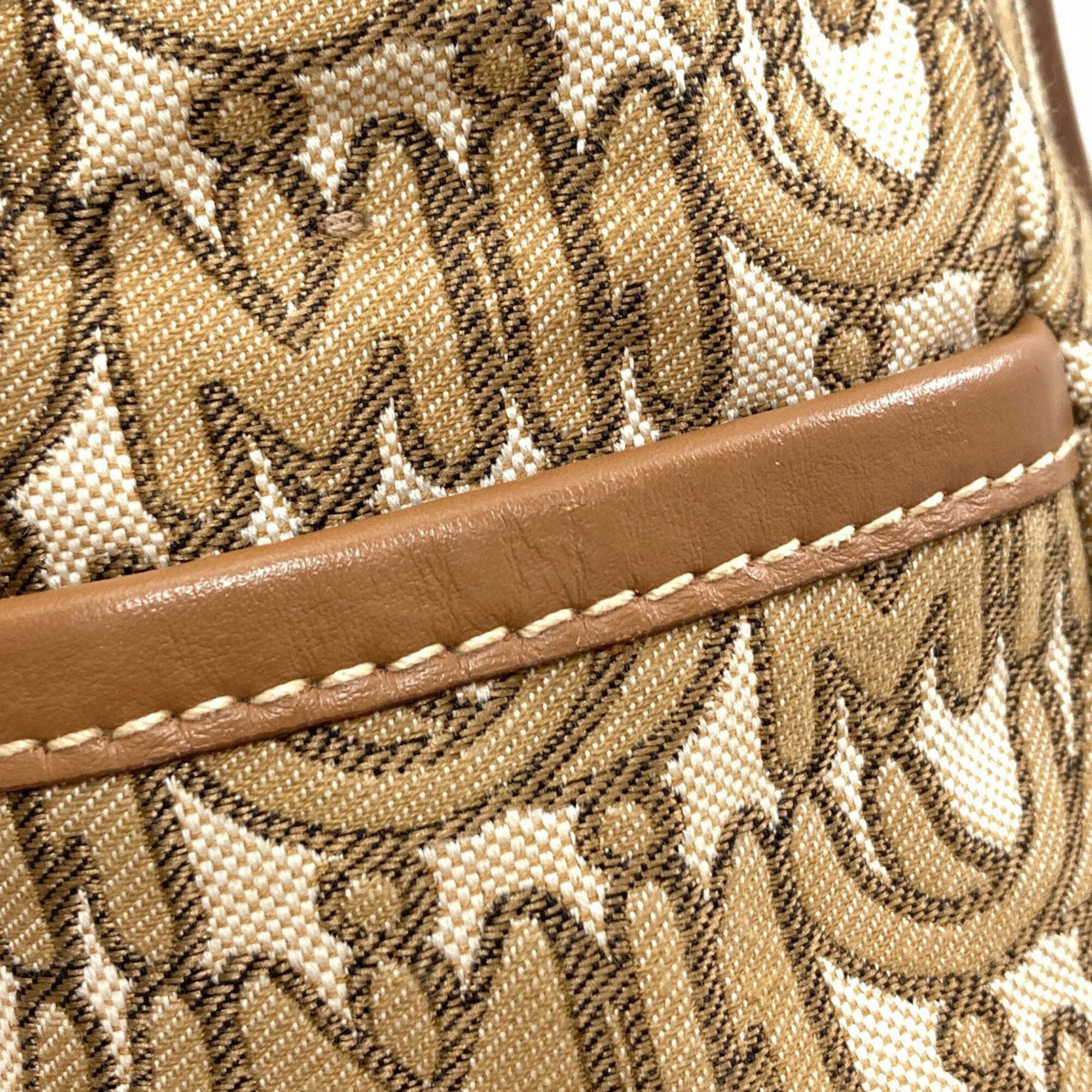 Miu Miu Brown Canvas Handbag (Pre-Owned)