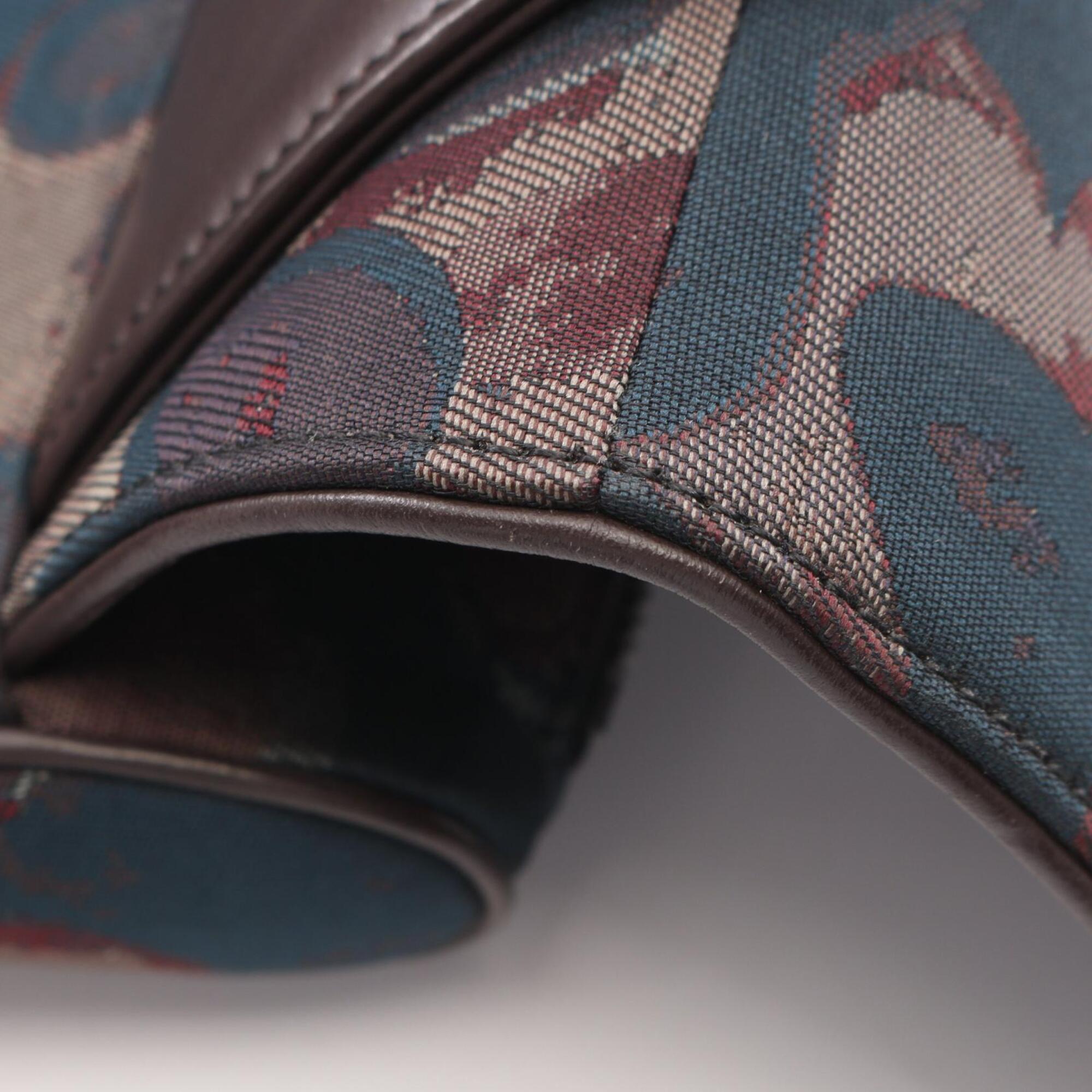 Christian Dior Brown Multi-Color Canvas Leather Fanny Pack Handbag Saddle Bag (Pre-Owned)