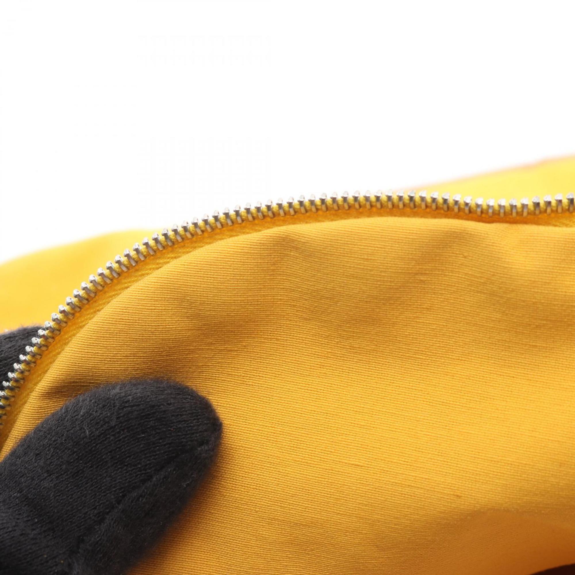 Hermes Yellow Canvas Pouch (Pre-Owned)