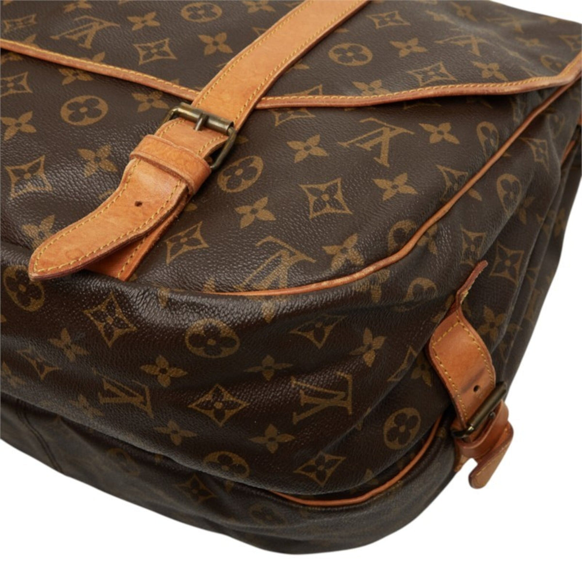 Louis Vuitton Brown Pvc Leather Shoulder Bag (Pre-Owned)