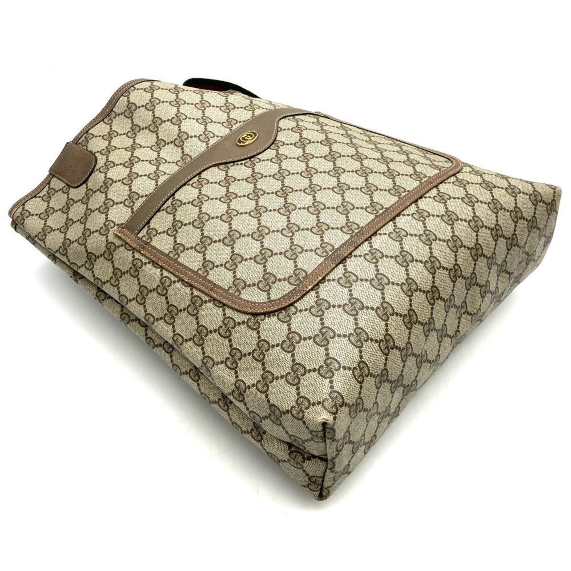 Gucci Brown Gg Supreme Tote Bag (Pre-Owned)