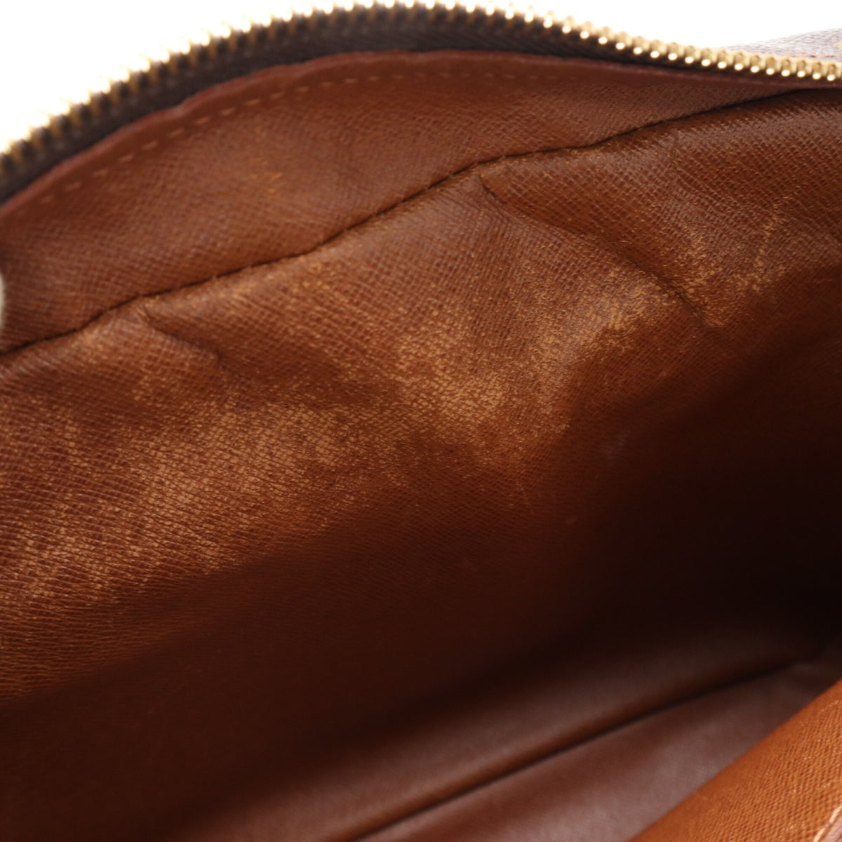 Louis Vuitton Beige Brown Monogram Coated Canvas Leather Shoulder Bag (Pre-Owned)