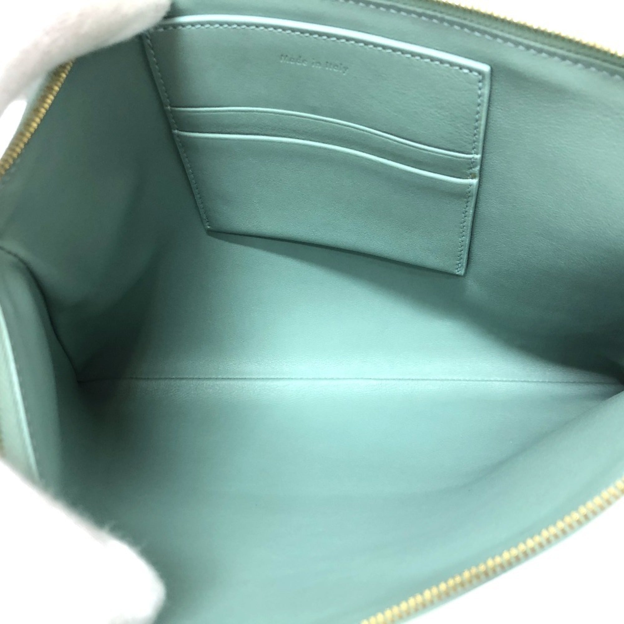 Celine Green Leather Clutch Bag Pouch (Pre-Owned)
