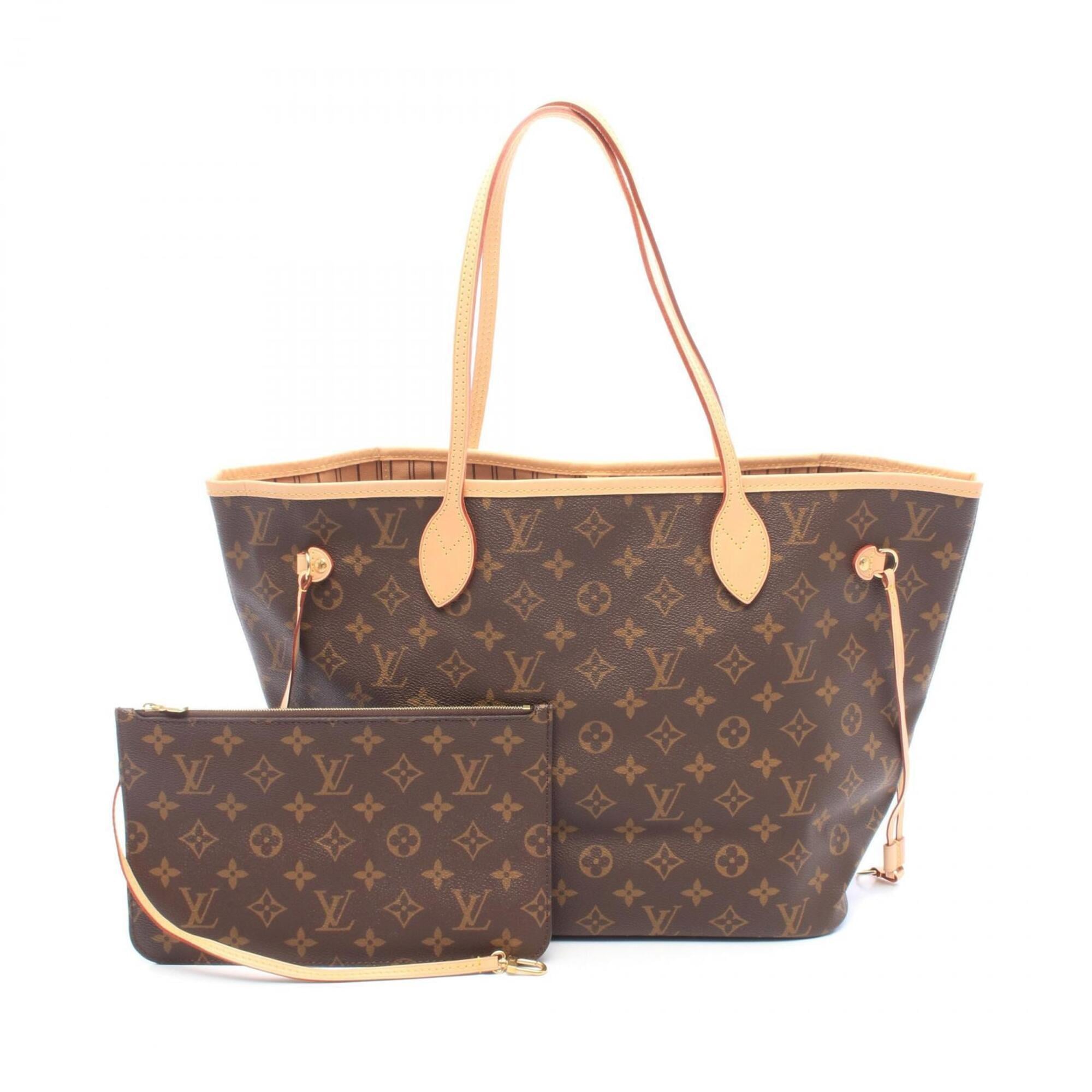 Louis Vuitton Brown Monogram Leather Handbag Pouch Tote Bag (Pre-Owned)
