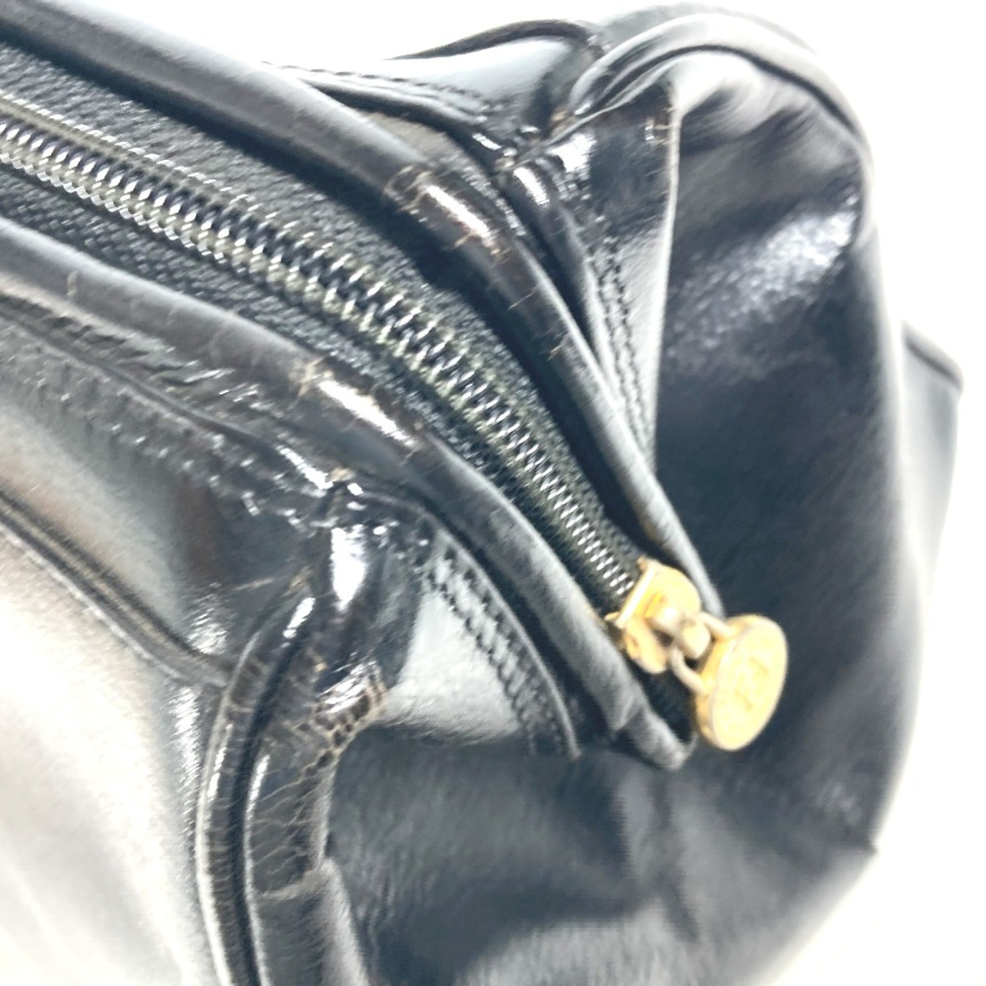 Fendi Black Leather Handbag Shoulder Bag (Pre-Owned)