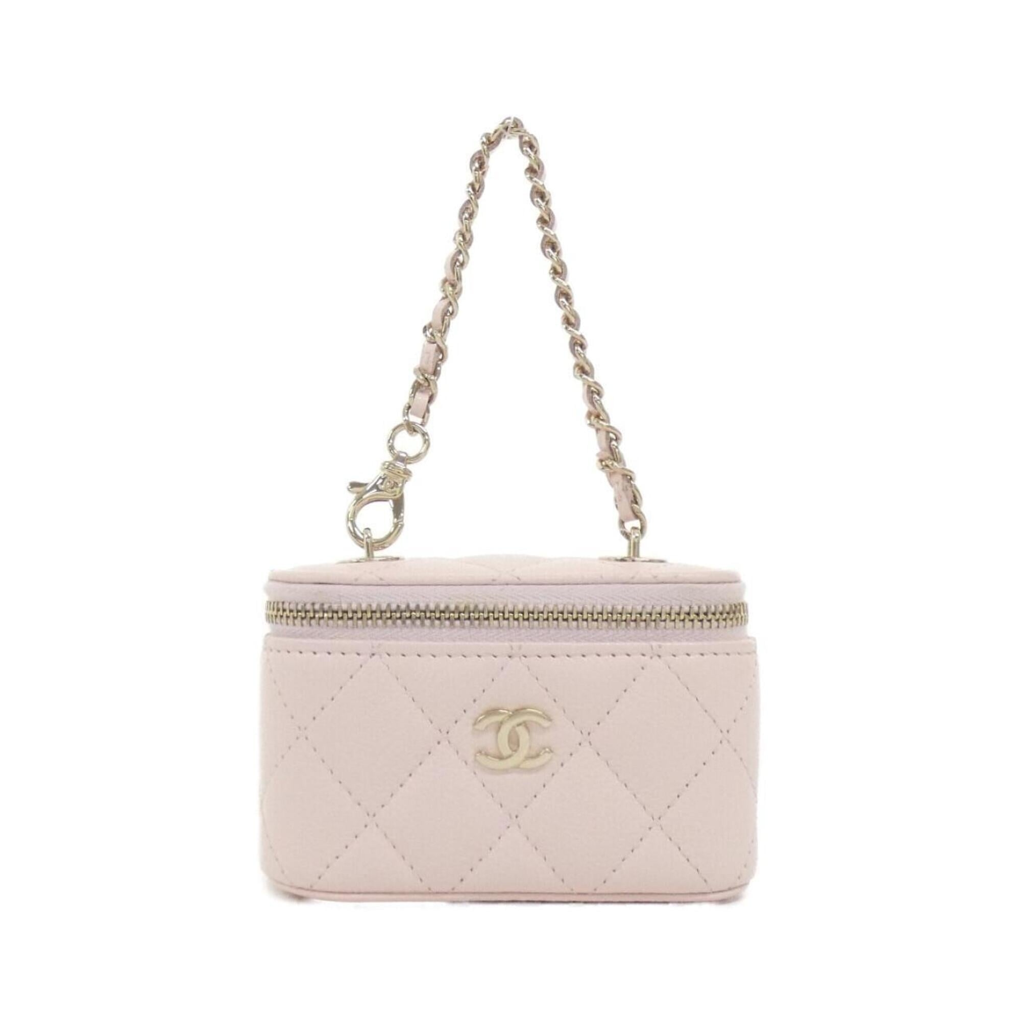 Chanel Pink Grained Calfskin Pouch (Pre-Owned)