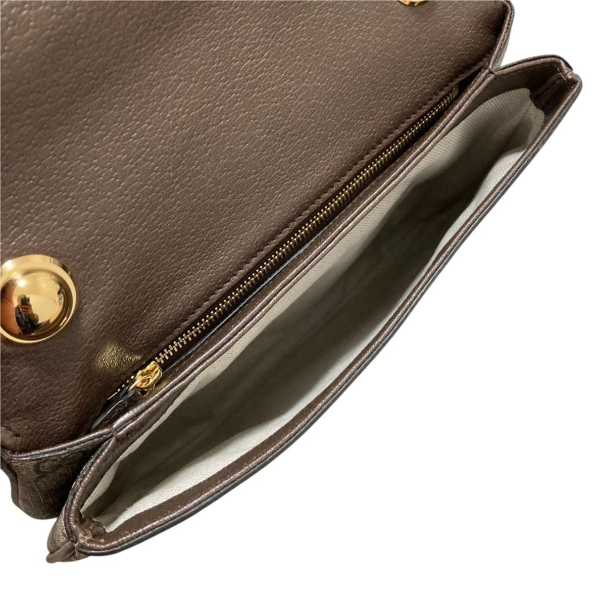 Gucci Beige Brown Gg Supreme Shoulder Bag (Pre-Owned)