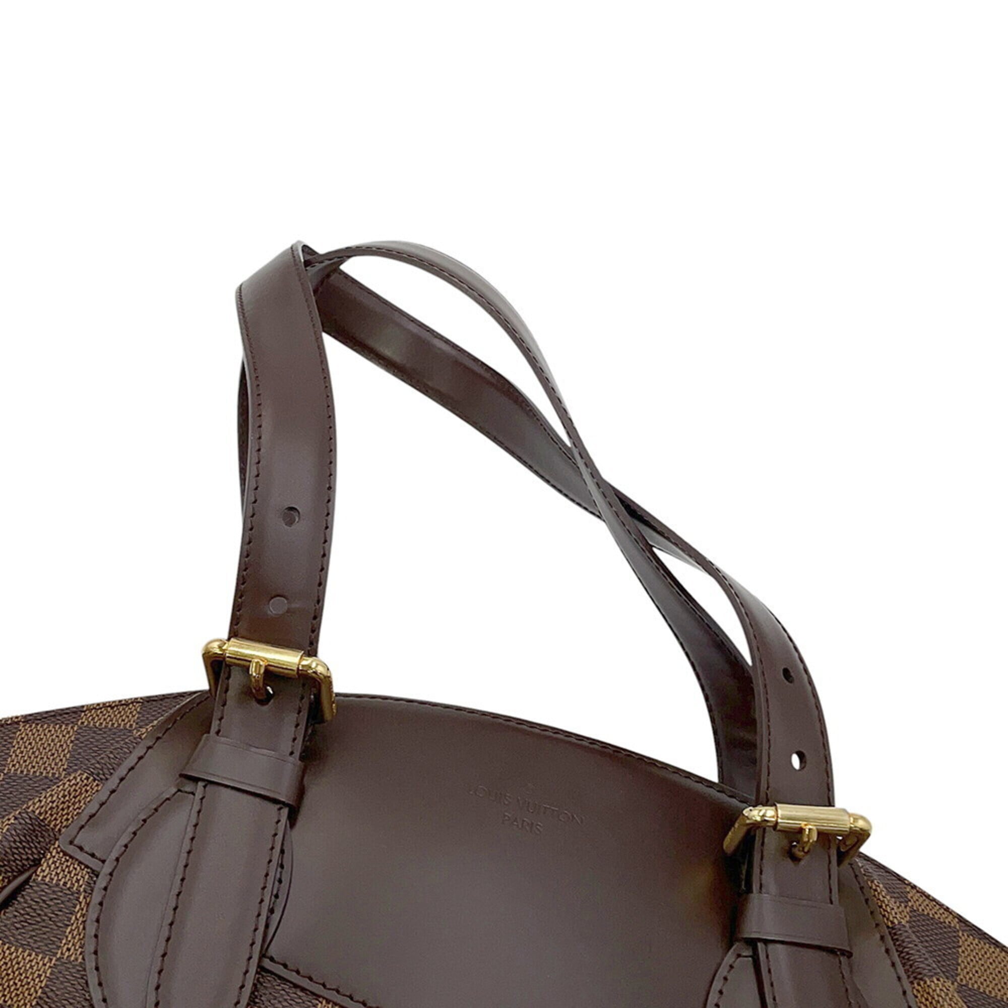 Louis Vuitton Ebene Red Color Damier Canvas Shoulder Bag (Pre-Owned)