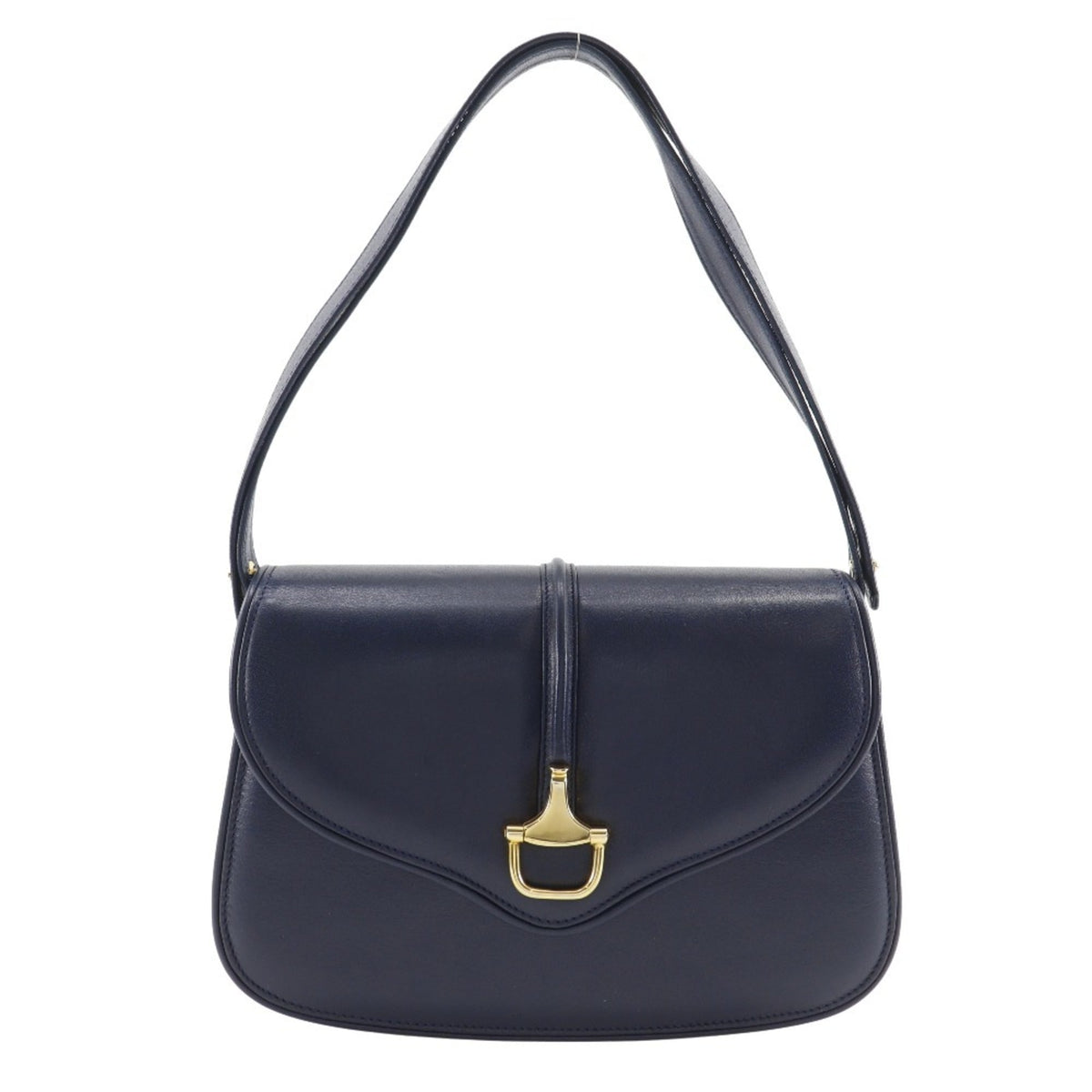 Gucci Navy Leather Shoulder Bag (Pre-Owned)