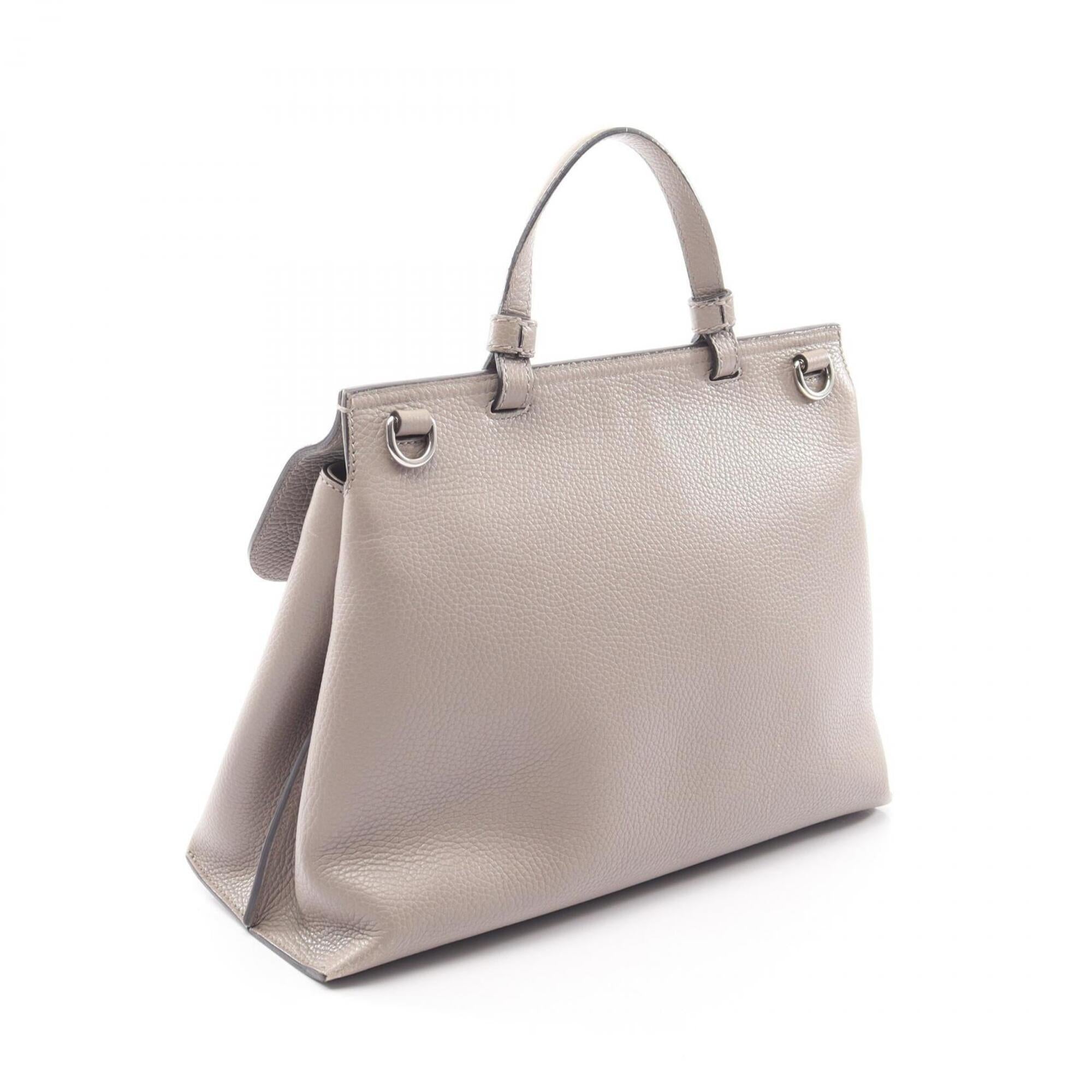 Gucci Gray Leather Handbag (Pre-Owned)