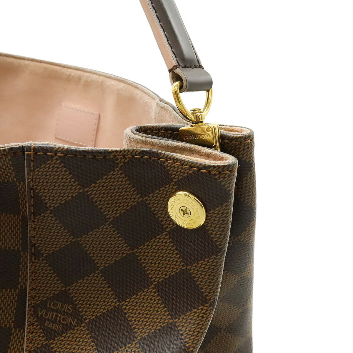 Louis Vuitton Brown Damier Canvas Rose Ballerine Pvc Coated Canvas Damier Canvas Shoulder Bag (Pre-Owned)